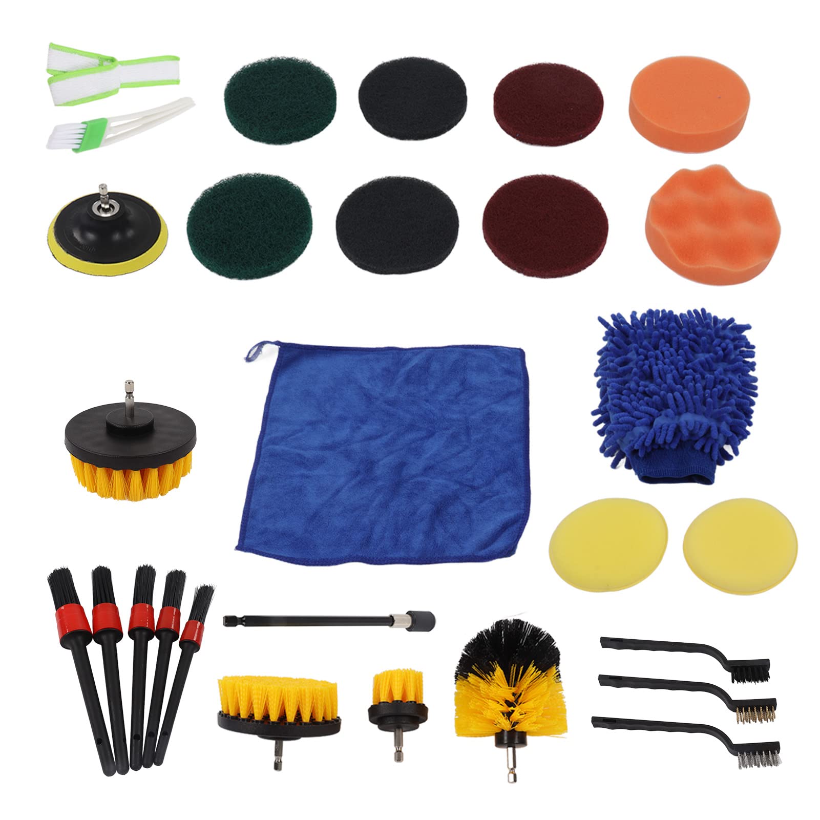 TOPINCN 26pcs Car Detailing Brush Set - Premium Car Wheel & Tire Cleaning Kit for Car Wash, Polishing & Detailing - Ideal for Auto Enthusiasts & Professional Detailers