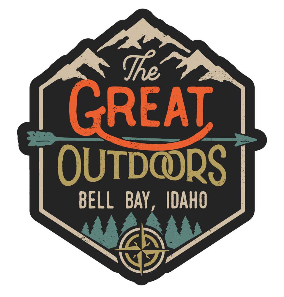 Bell Bay Idaho The Great Outdoors Design 4-Inch Fridge Magnet - Collectible Souvenir for Travel Lovers, Perfect for Refrigerators, Lockers & Office Decor