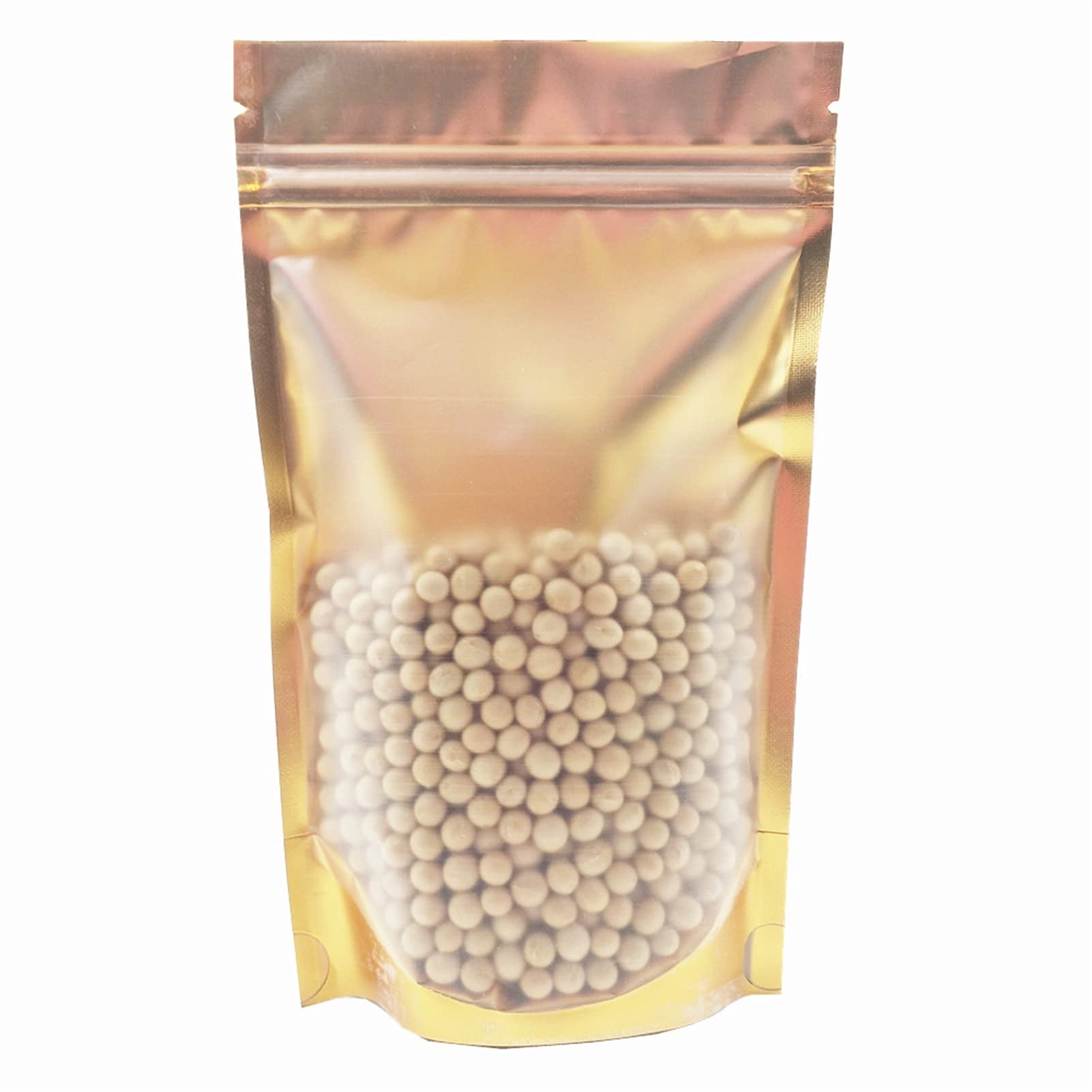 Premium Stand Up Resealable Mylar Bags with Clear Window - Airtight Moisture Proof Food Storage Pouches for Snacks, Coffee, Tea & Spices - Multi-Size Aluminum Foil Packaging Bags (Great for Pantry Organization & Bulk Food Storage)