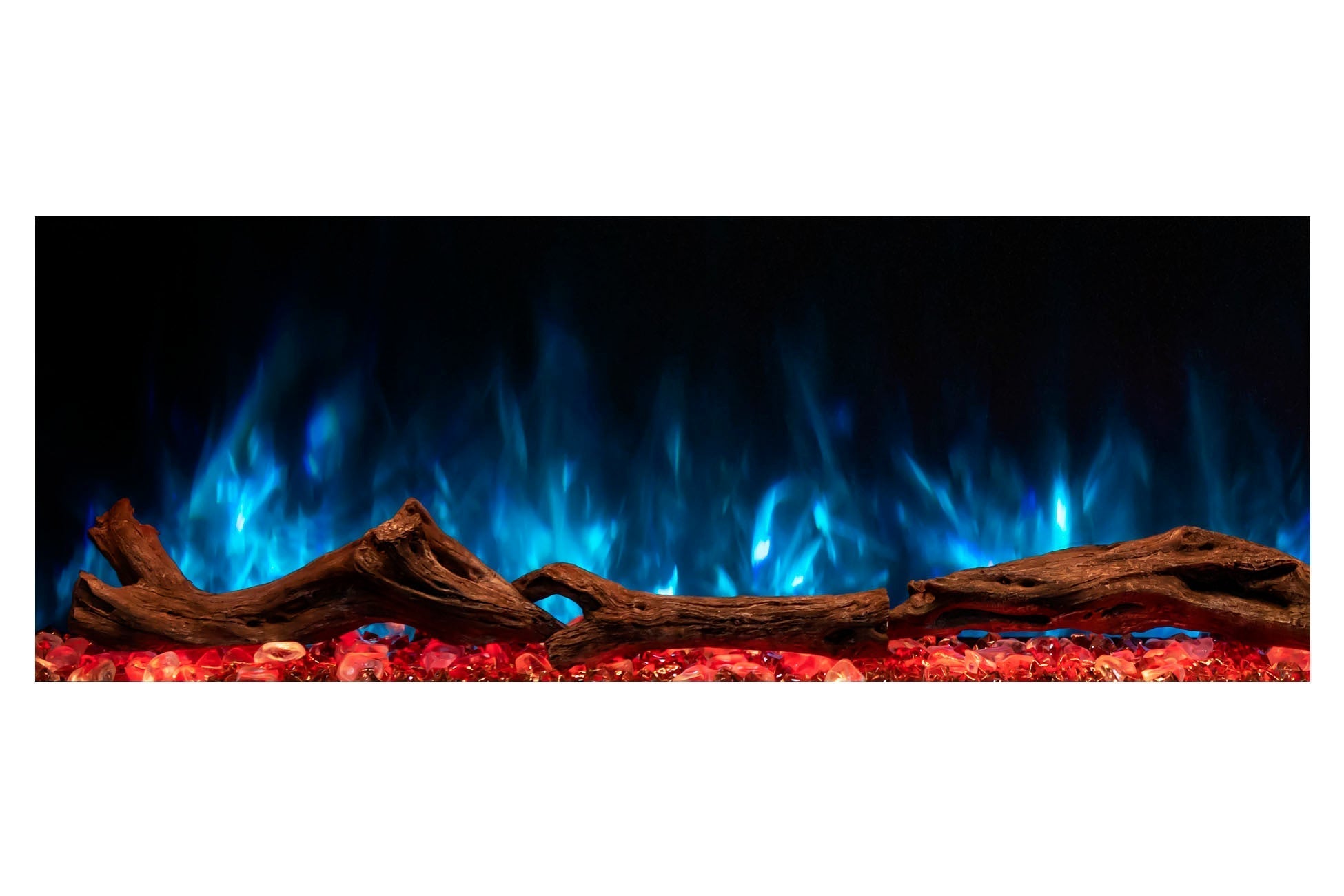 Modern Flames Landscape Pro 70'' Electric Fireplace Wall Mount Mantel Package in Driftwood Grey - Perfect for Living Rooms, Bedrooms & Home Theater Spaces