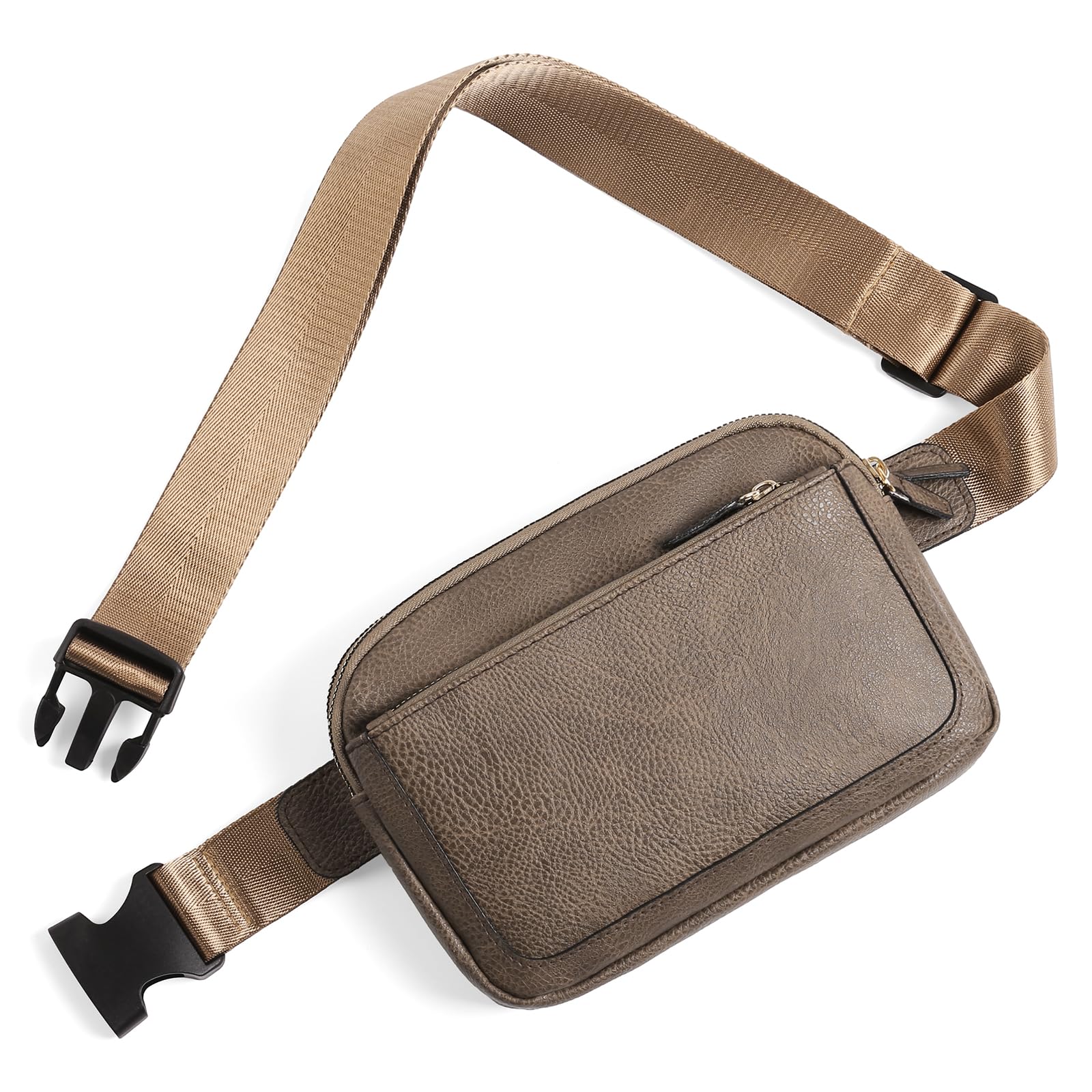 Vegan Leather Belt Bag for Women - Adjustable Strap Fanny Pack Crossbody Purse by Amxnx | Fashion Waist Pack for Travel, Gym & Everyday Use