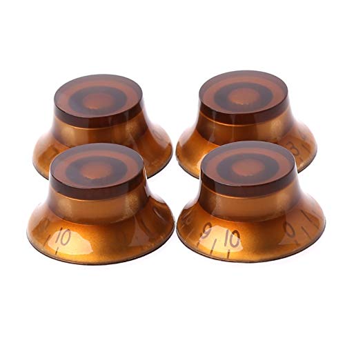 1pc Bell Shape Guitar Tone/Volume Control Knob for LP Guitars - Coffee Gold Finish | Perfect for Electric Guitar Upgrades & DIY Repairs