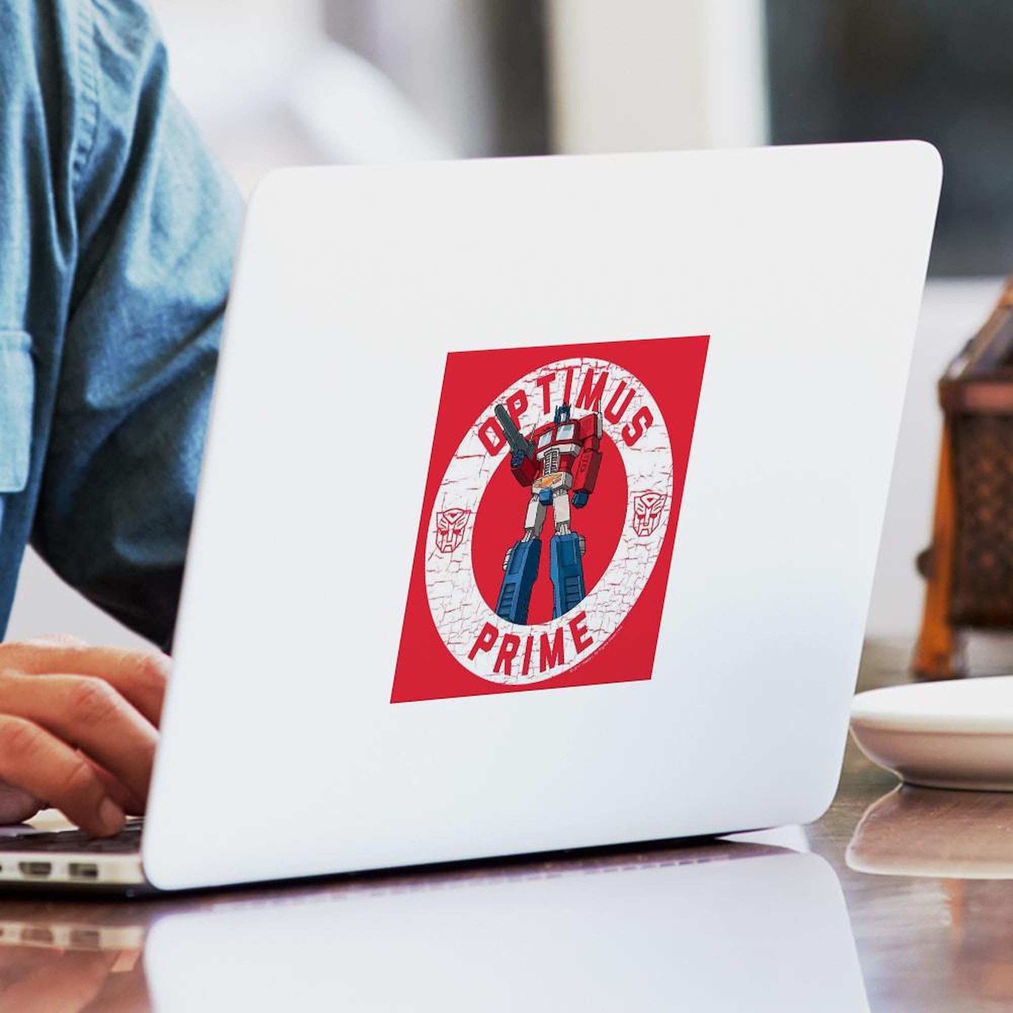 Optimus Prime 3x3 Square Bumper Sticker - Durable Car Decal for Windows & Laptops - Transformers Themed Vinyl Sticker for Cars, Trucks, Laptops & Water Bottles