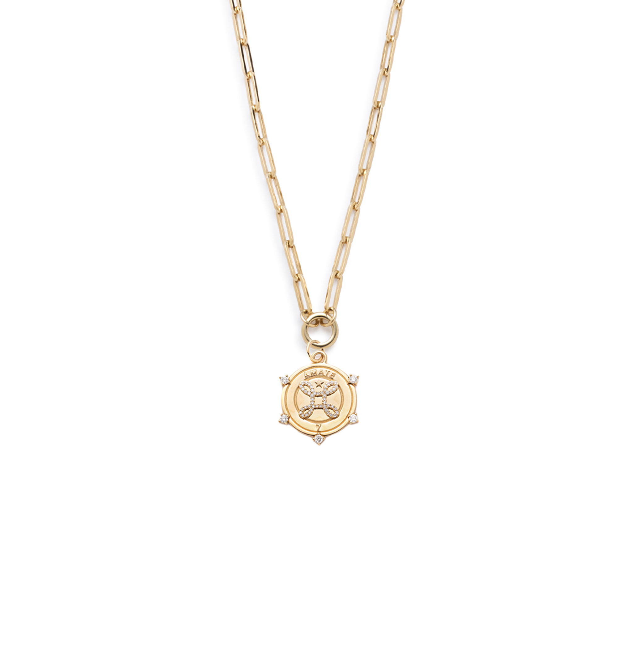 Amate True Love Classic FOB Open Clip Chain Necklace - Elegant Gold/Silver Plated Jewelry for Women, Perfect for Valentine's Day Gifts, Anniversaries & Date Nights