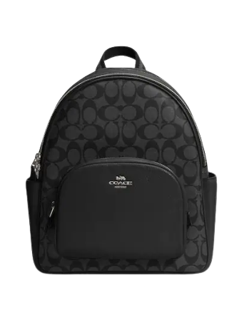 Coach Signature Canvas Court Backpack - Stylish & Durable Backpack for Women, Perfect for Work, School & Travel