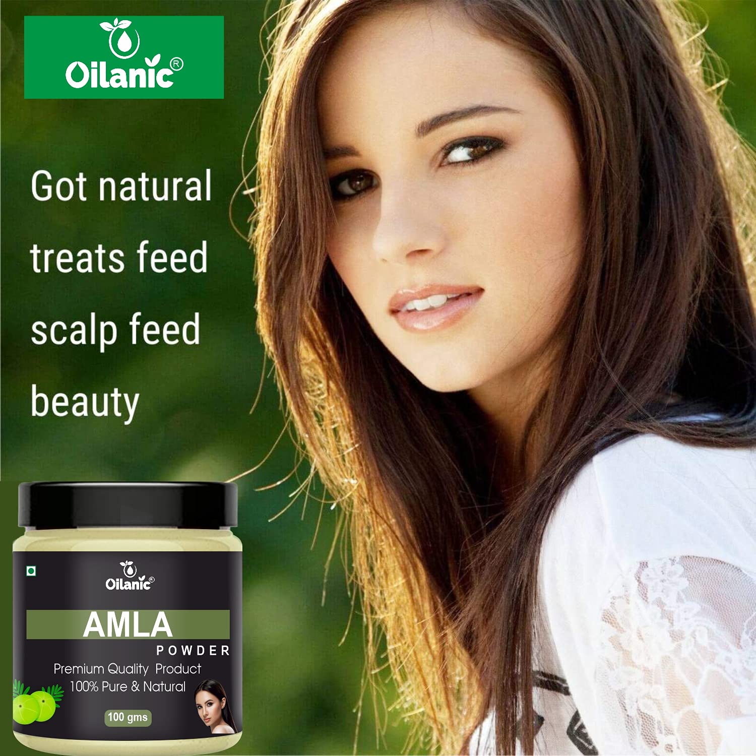 Oilanic 100% Pure Natural Amla Powder for Skin & Hair Care - 2 Pack (200g Each) | Hair Growth, Skin Glow, Ayurvedic Treatment | Perfect for Smoothies, Face Masks & Hair Treatments