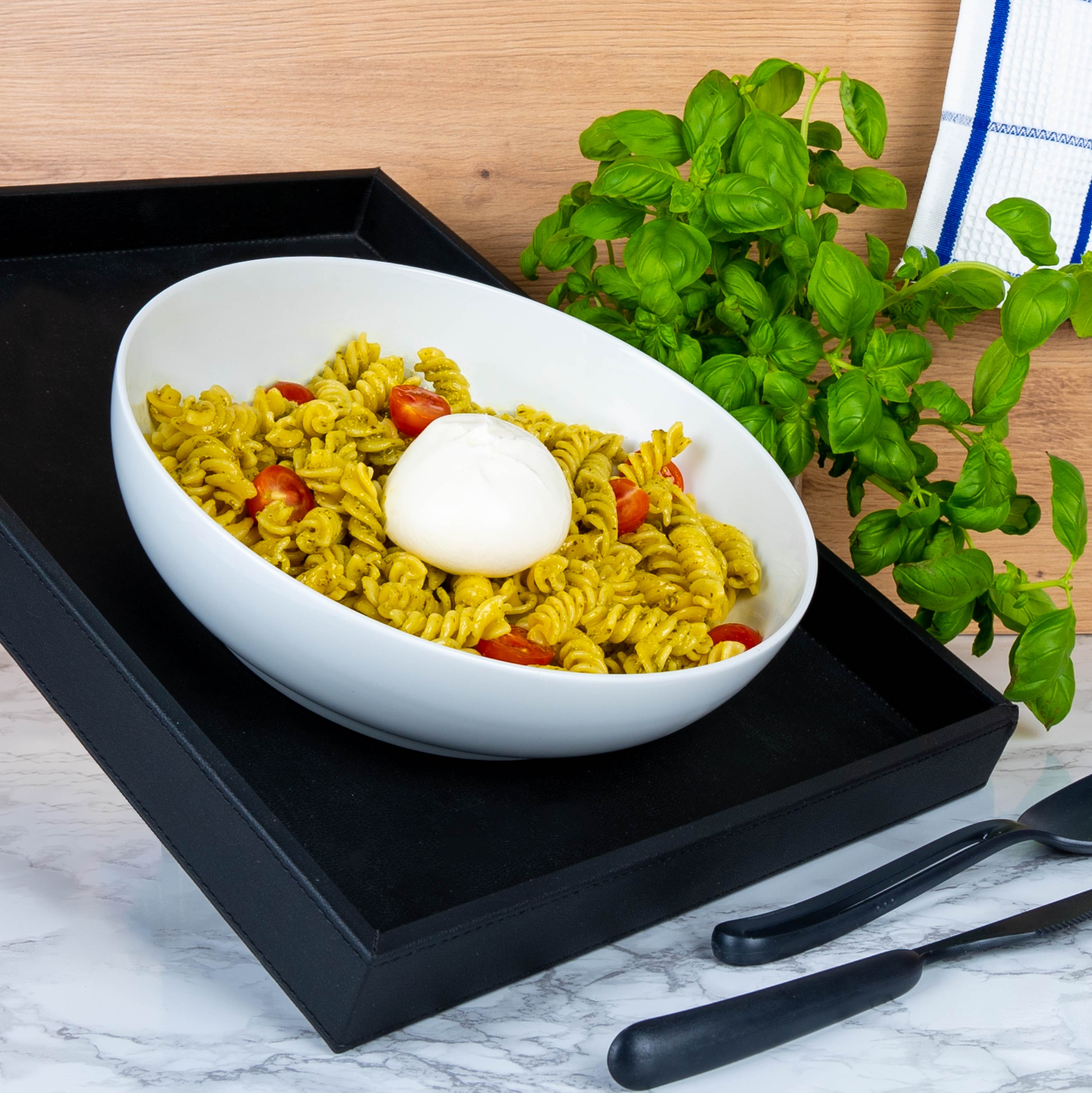 Premium Porcelain Food Bowl with Magnet & Non-Slip Mat - 25cm Classic Design - Perfect for Pets, Restaurants & Home Dining