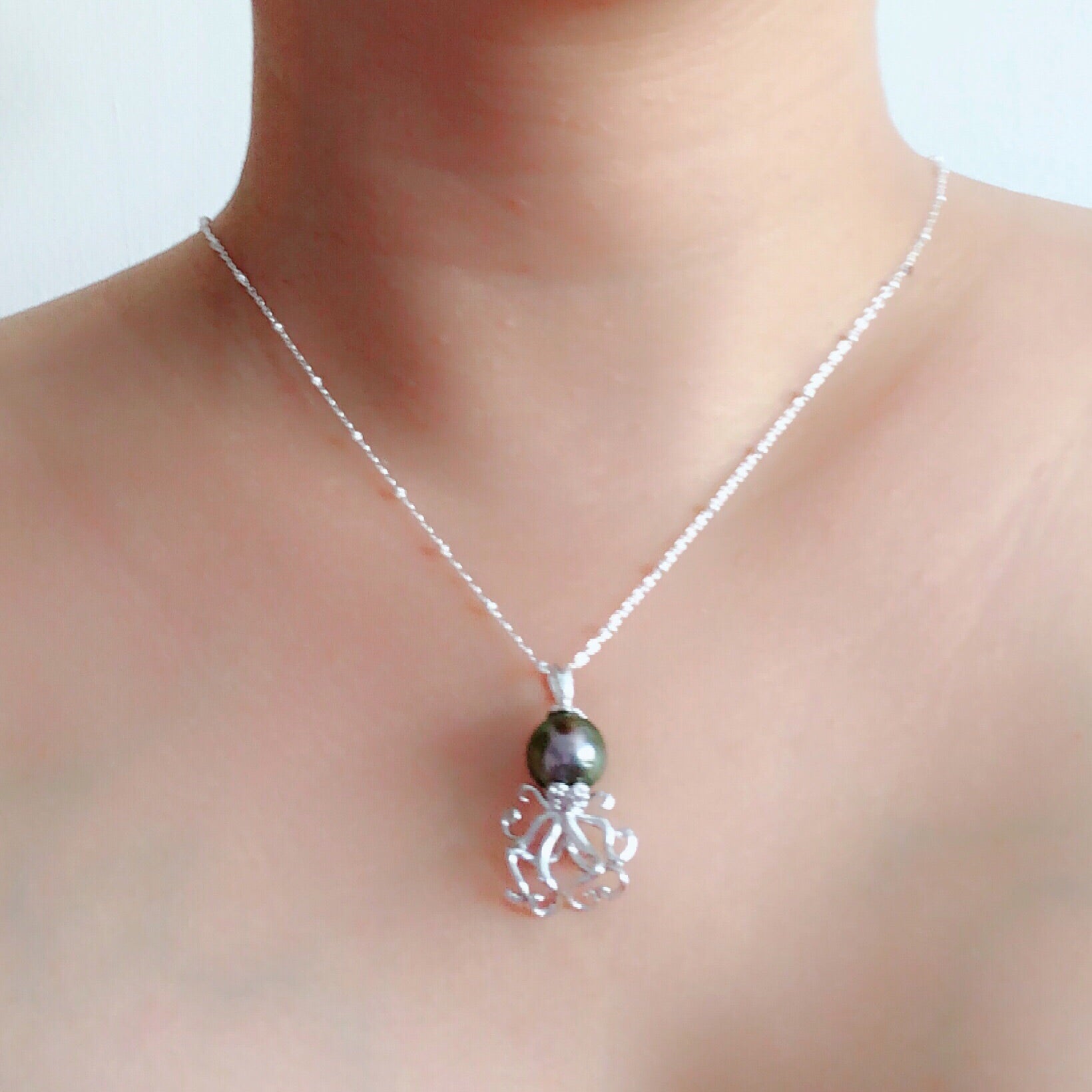 Tako Octopus Pendant Necklace - Unique Japanese-Inspired Jewelry for Women - Perfect for Casual Wear, Gifts & Special Occasions