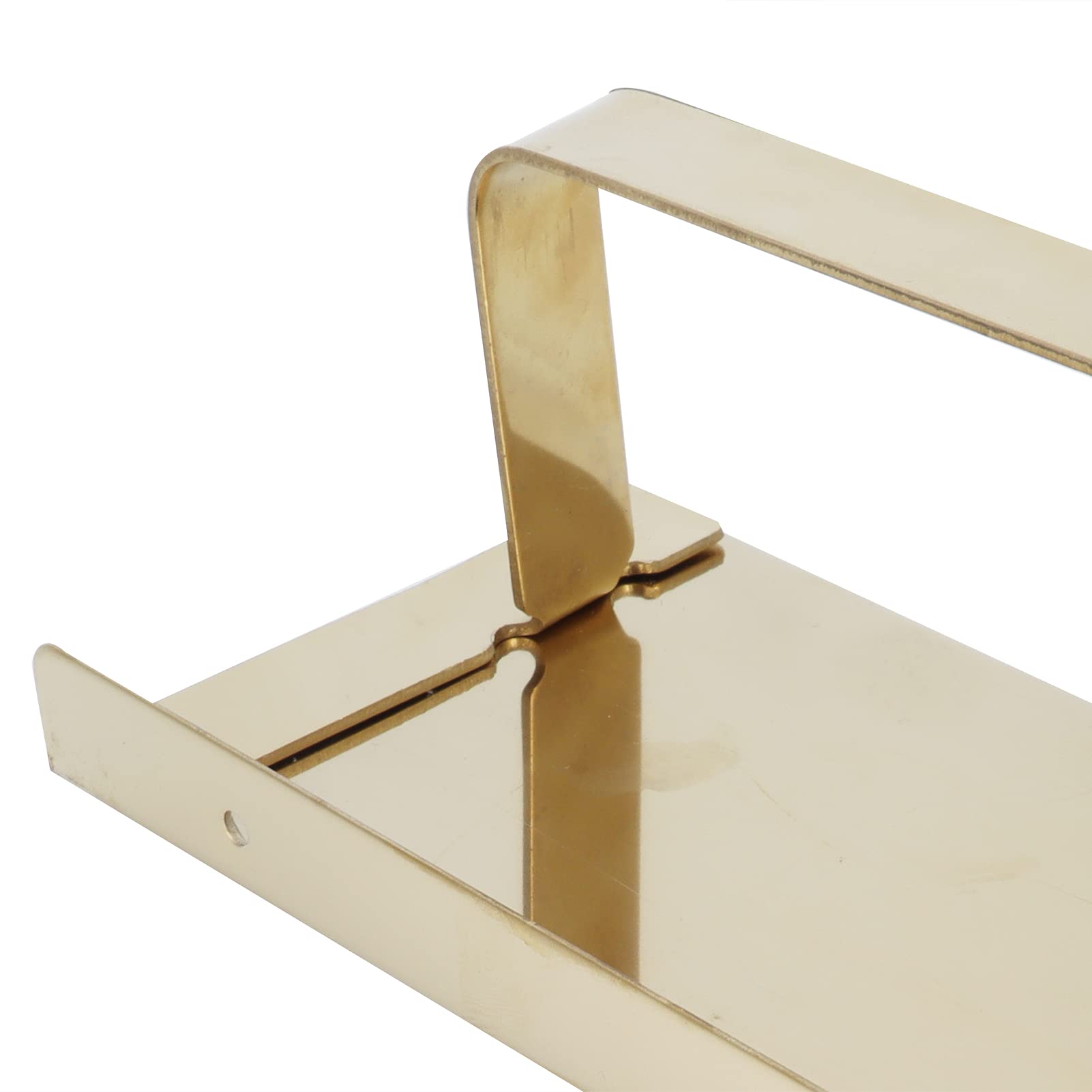 Golden Toilet Paper Holder - Bathroom Tissue Roll Organizer Shelf for Home, Wall-Mounted Space Saving Storage (Perfect for Small Bathrooms & Powder Rooms)