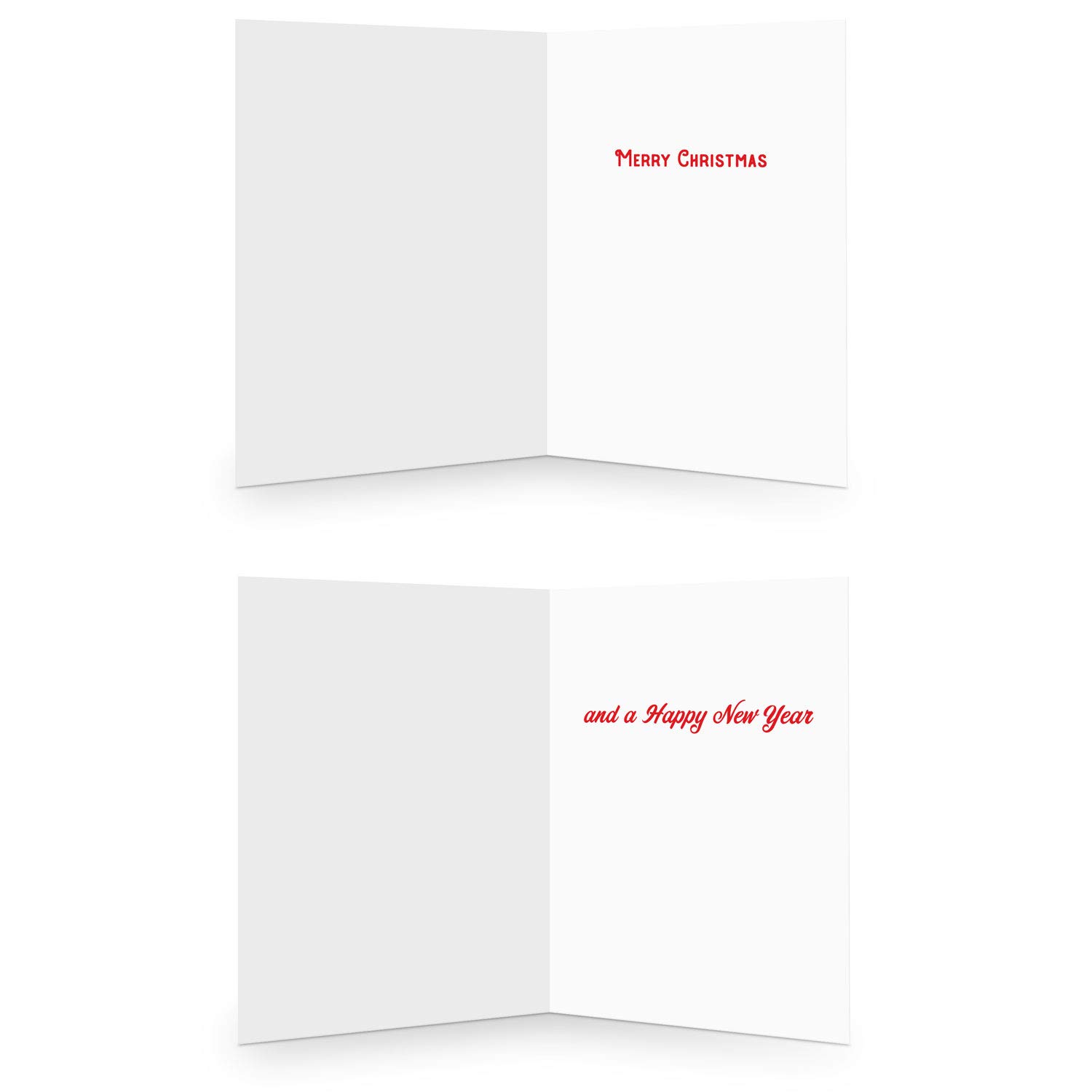 Rustic Christmas Cards Boxed Set - 12 Handmade Holiday Greeting Cards with Envelopes for Festive Season Gifting & Decor