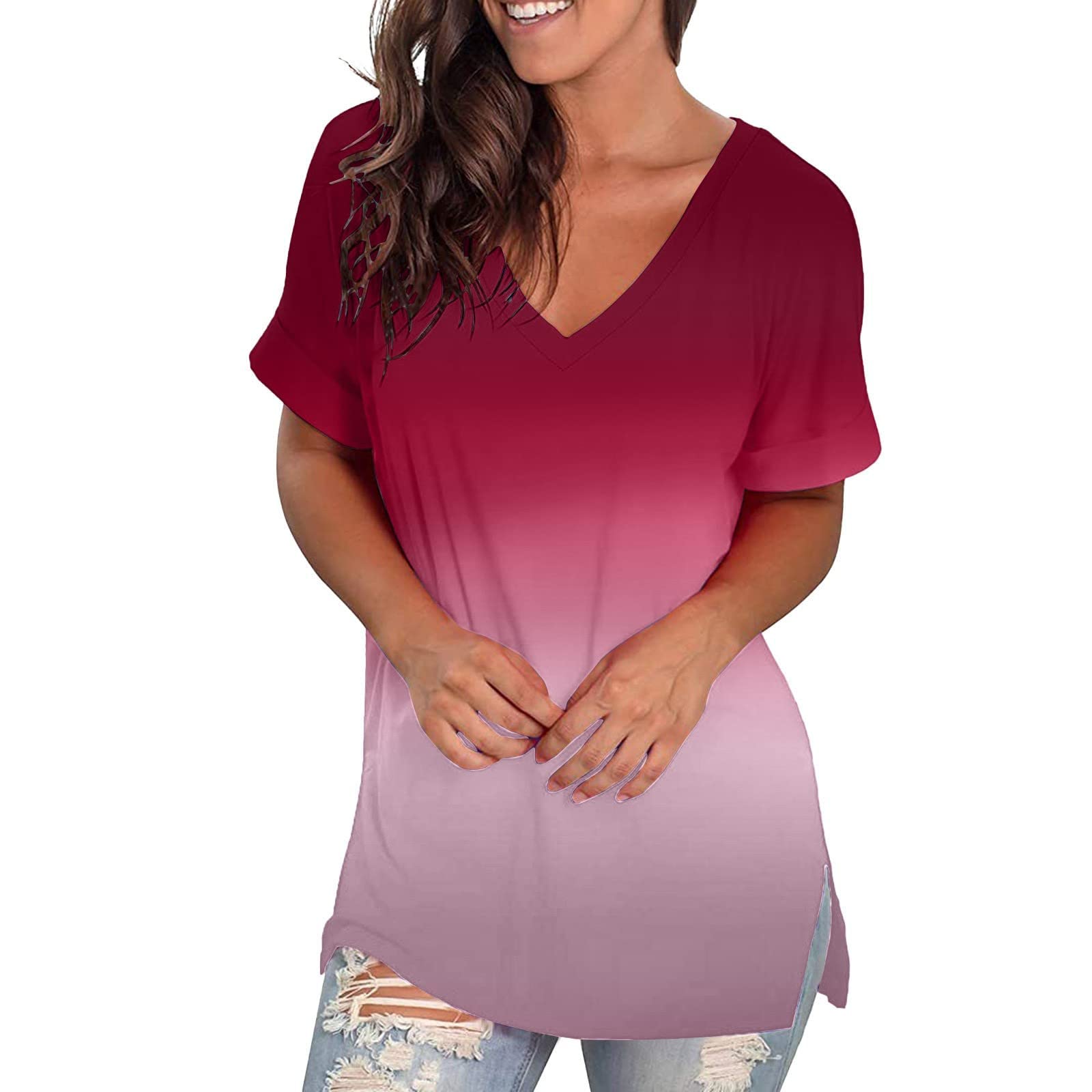 Plus Size Tops for Women - Summer Short Sleeve Work Blouse with Waffle Swiss Polka Dot Pattern, Cute Tunic Shirts for Office, Casual Outings & Summer Vacations