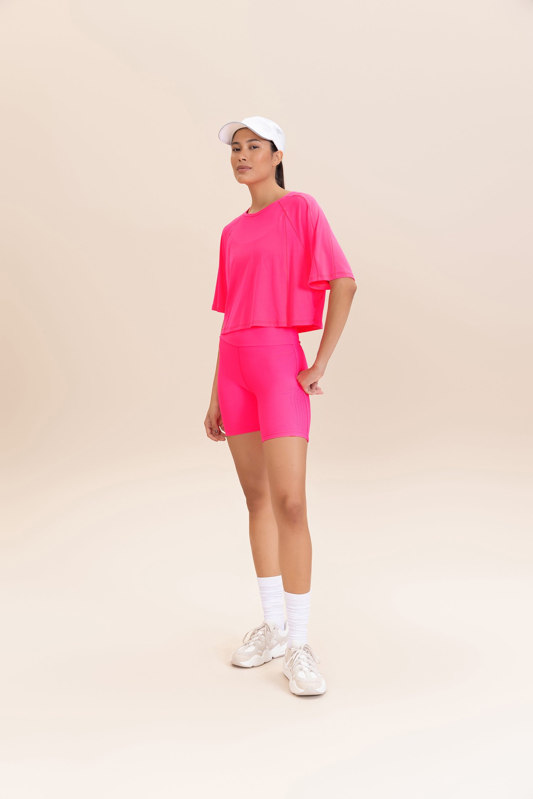 Women's Crop Bio Stretch T-Shirt - Soft Comfortable Short Sleeve Top for Yoga, Gym & Casual Wear