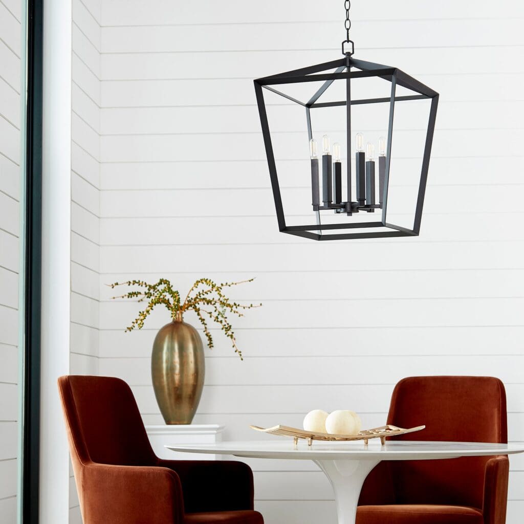 Cyan Design 10376 Hyperion 6-Light Black Large Chandelier - Elegant Lighting for Dining Room, Living Room & Bedroom