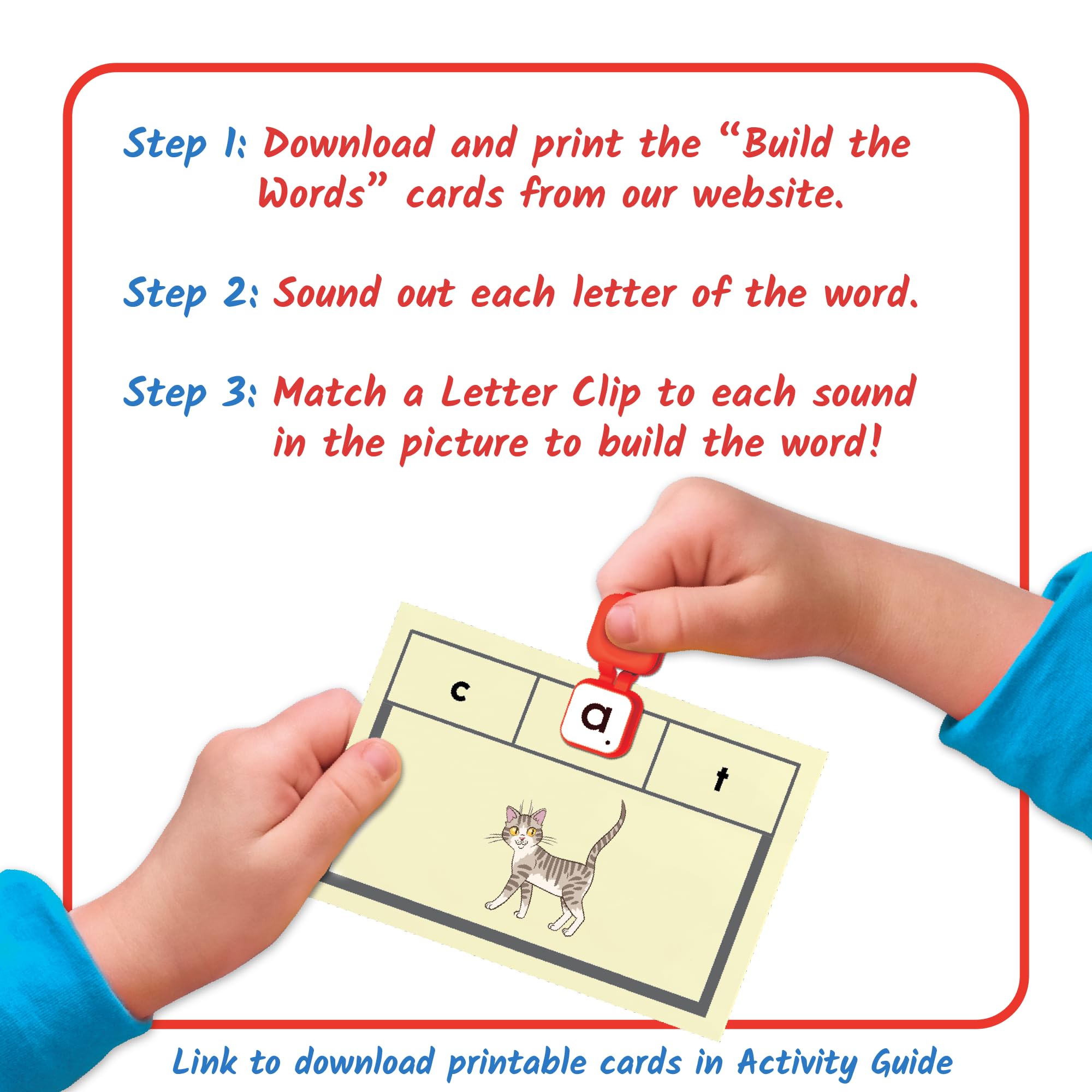 hand2mind Learn My Letters Fine Motor Clips - Alphabet Learning Toys for Toddlers & Preschoolers | Letter Practice, Pincer Grasp Development, Reading Manipulatives | Perfect for Classroom, Homeschool & Early Childhood Education