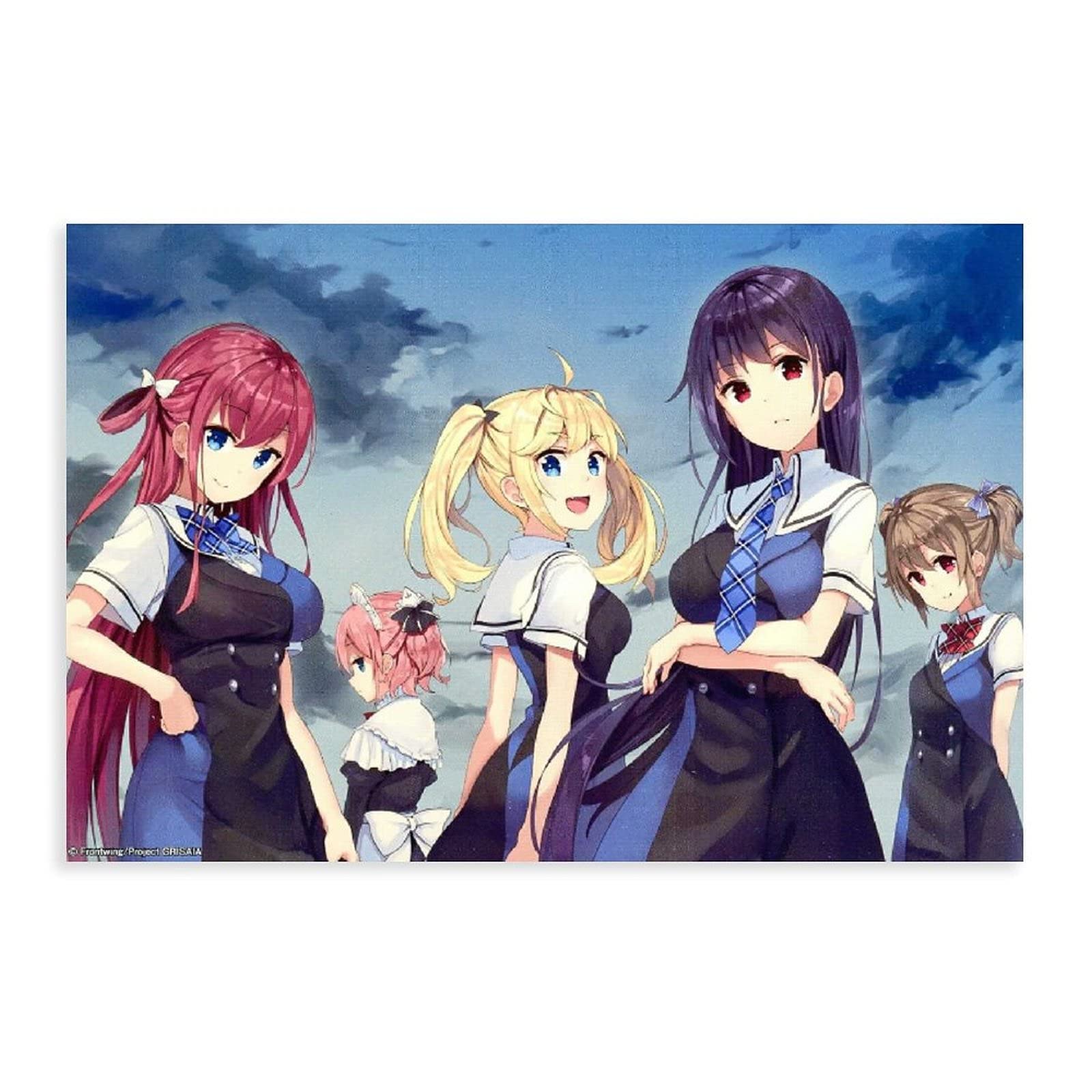 The Fruit of Grisaia Anime 24x36 Inch (60x90cm) Unframed Canvas Poster - Perfect for Bedroom, Office, Game Room & Gift Giving | Sports & Landscape Art Decor