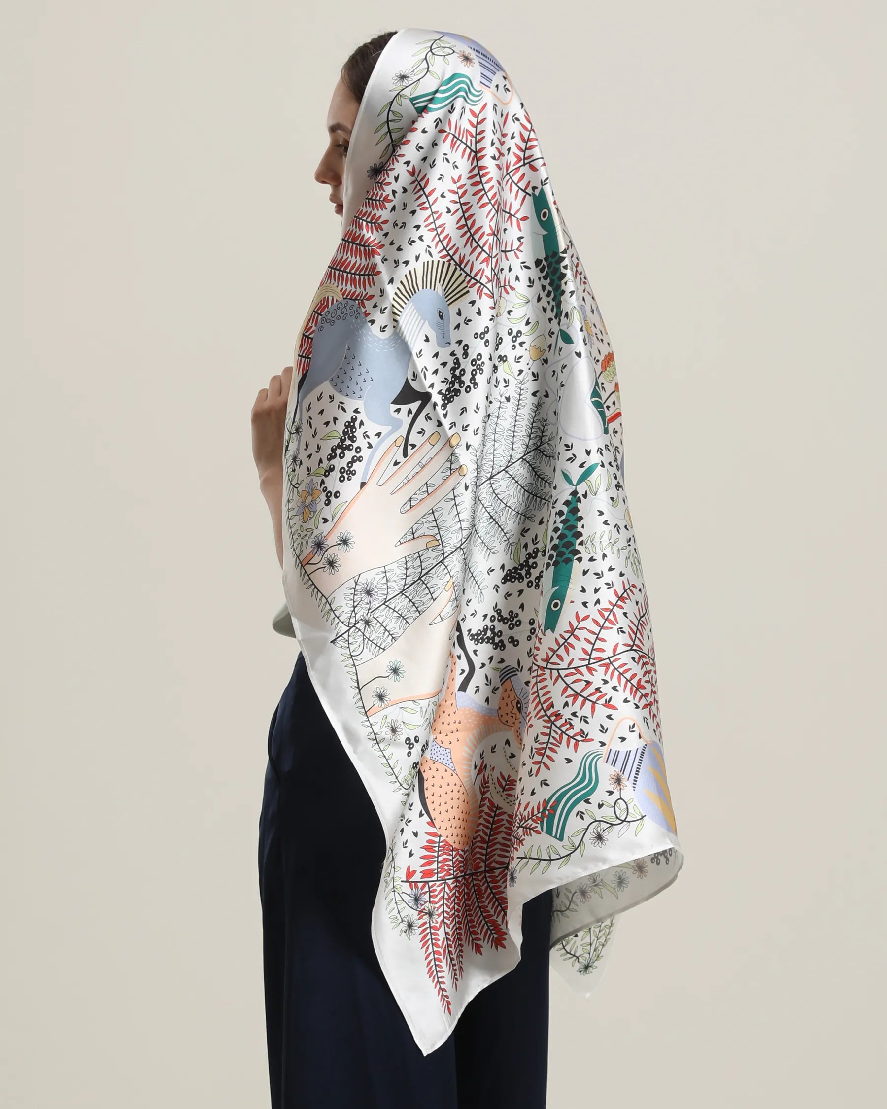 Luxury Silk Scarf for Women - Lightweight Spring & Summer Fashion Accessory - Perfect for Office, Travel and Special Occasions