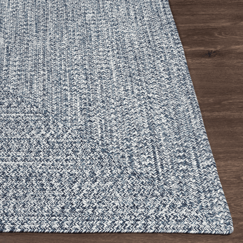 Durable Machine Woven Outdoor Rug for Patio & Deck - Chesapeake Bay Denim Blue - All-Weather Resistant & Easy to Clean - Perfect for Backyard, Poolside & Garden Decor