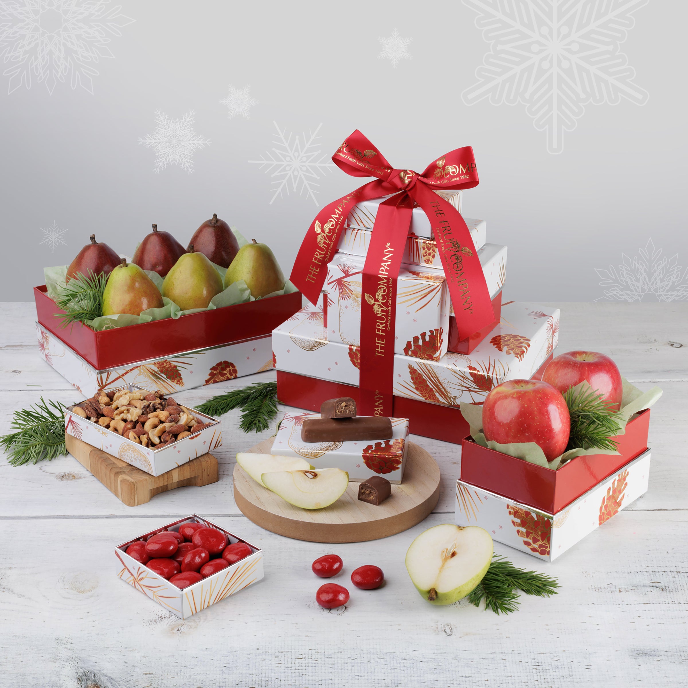 Winter Gift Tower - Elegant Holiday Present Set for Christmas, New Year & Special Occasions | Perfect for Corporate Gifts, Family Celebrations & Festive Decor