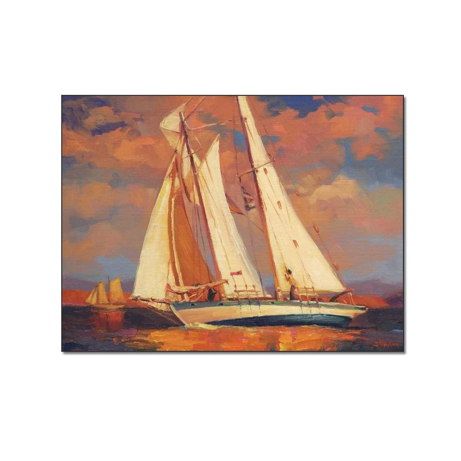 Abstract Art Painting Sail Poster - Modern Canvas Wall Art Print for Living Room, Bedroom & Home Decor - 16x20 Inch (40x51cm) - Perfect for Contemporary Spaces, Office Walls & Gift Giving