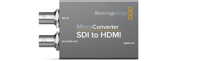 Blackmagic Micro Converter SDI to HDMI with Power Supply - Professional Video Signal Converter for Live Streaming, Broadcast, and Studio Production
