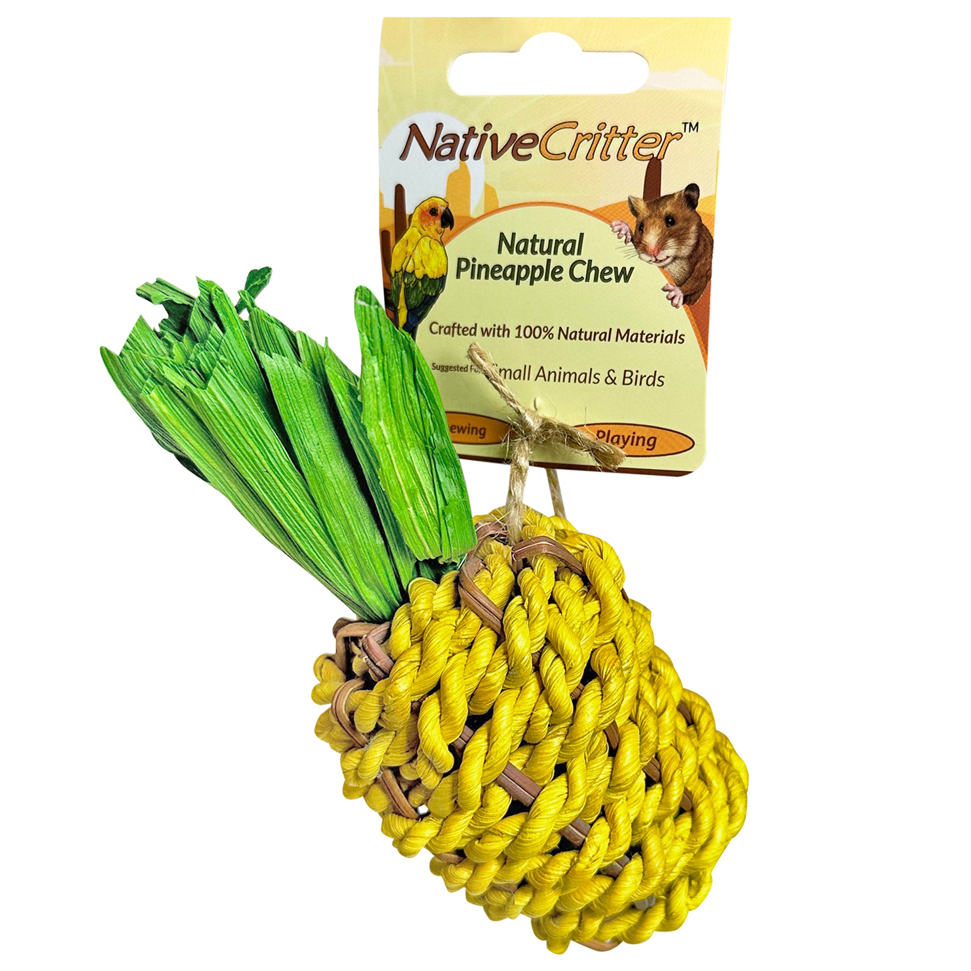 Pineapple Chew Dog Toy - Natural Rubber Chew for Aggressive Chewers - Durable & Safe for Puppies & Adult Dogs - Perfect for Teething, Boredom & Dental Health