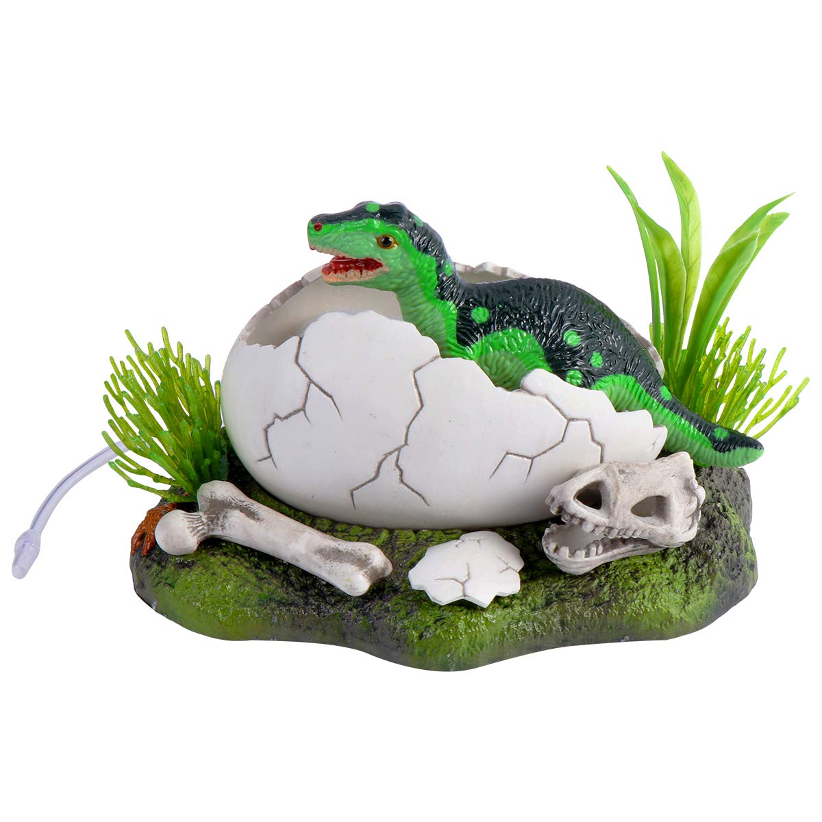 Dinosaur Egg Aquarium Decor - Air Bubble Fish Tank Ornament for Betta Fish Shelter & Aquascaping | Perfect for Tropical Fish Tanks & Reptile Habitats