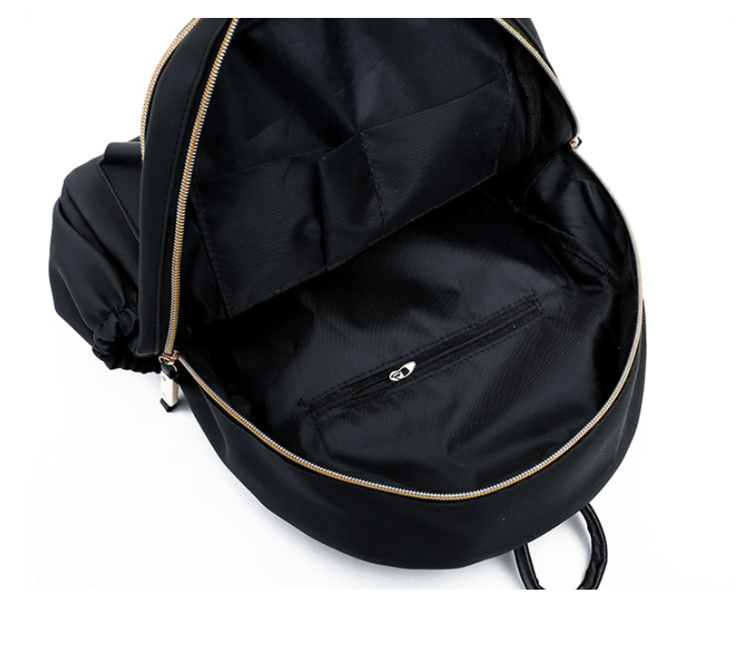 Waterproof Oxford Backpack for Women - Durable Black School Bag with Laptop Compartment - Perfect for College, Travel & Outdoor Adventures
