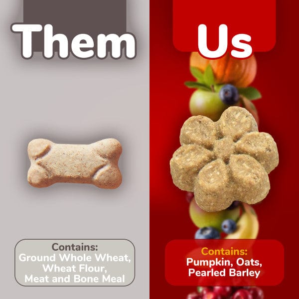 Fruitables Baked Crispy Bacon & Apple Dog Treats - Healthy Natural Snacks for Small & Large Dogs - Perfect for Training Rewards & Daily Treats