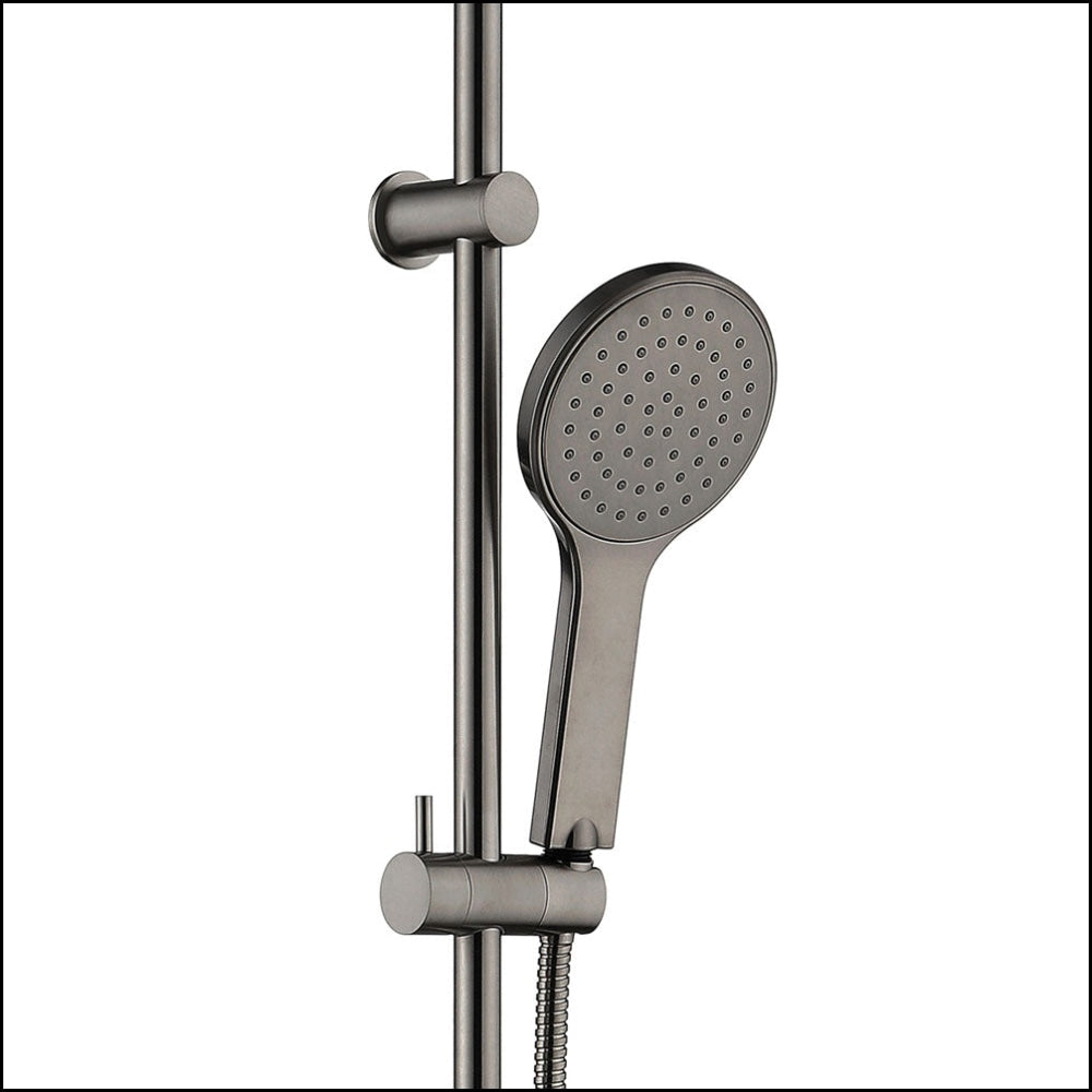 FIENZA Kaya Rail Shower in Gun Metal (444109GM) - Modern Bathroom Fixture for Spa-Like Shower Experience