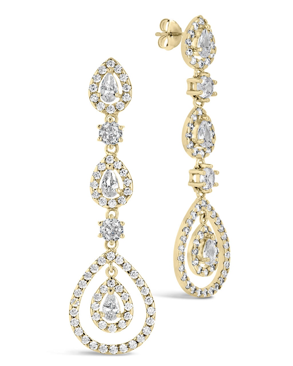 Meryl CZ Drop Earrings for Women – Elegant Cubic Zirconia Dangle Earrings for Party, Wedding & Evening Wear