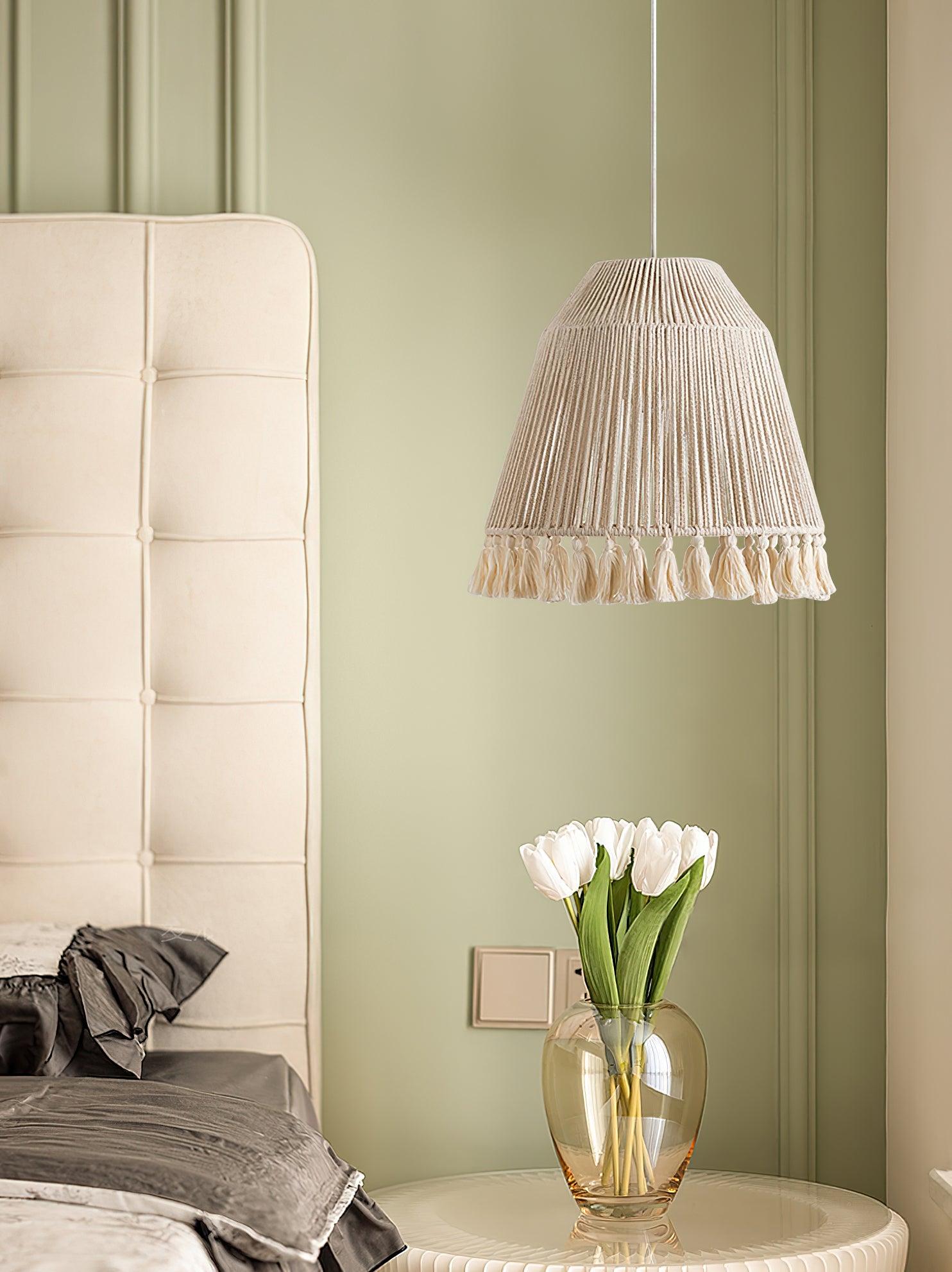 Stylish Chase Tassel Pendant Light Fixture - Modern Hanging Chandelier for Dining Room, Kitchen Island & Bedroom Decor