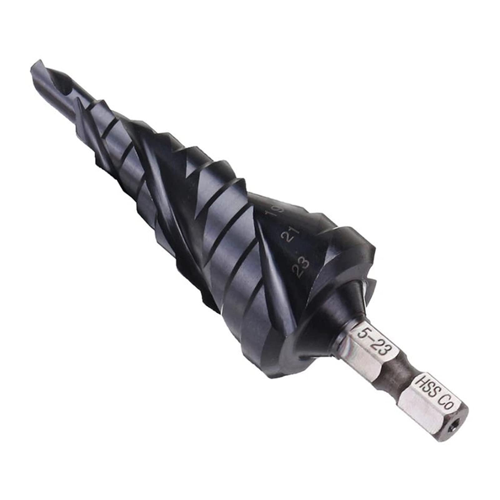 Upgraded 3-Edge Titanium Aluminum Nitride (TiAlN) Coated Step Drill Bit Set - HRC89 Hardness M35 Cobalt Steel with 1/4