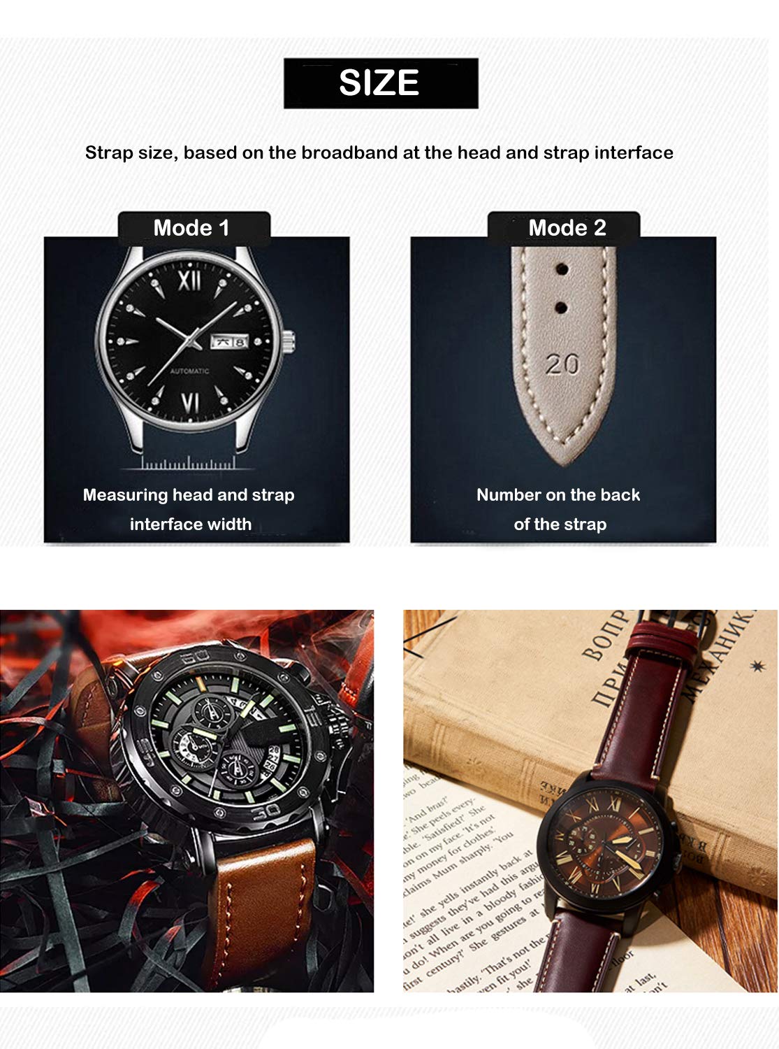 Premium Genuine Calfskin Leather Watch Band for Men - Compatible with Timex Watches | Durable & Stylish Replacement Strap for Casual, Business & Everyday Wear