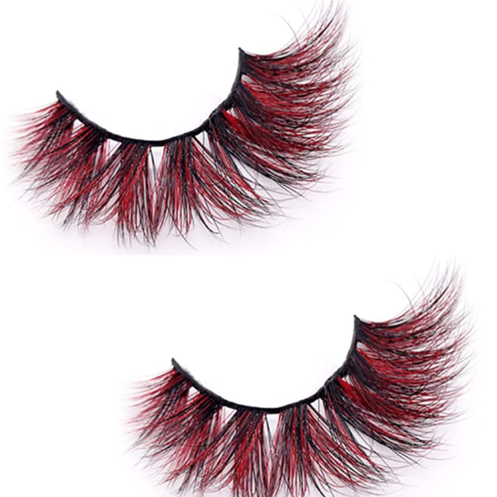 KOLIGHT Fluffy Natural Look Multicolor False Eyelashes - 5 Pairs for Stage Makeup, Masquerade, Halloween & Cosplay | Soft Lightweight Cruelty-Free Lashes for Dramatic Eye Looks (Style CM16)