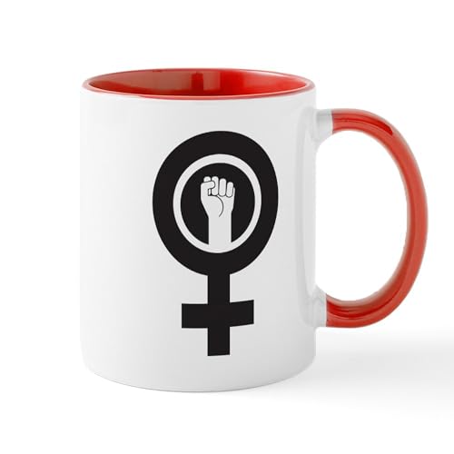 White/Red Inside - Feminist Power Mug