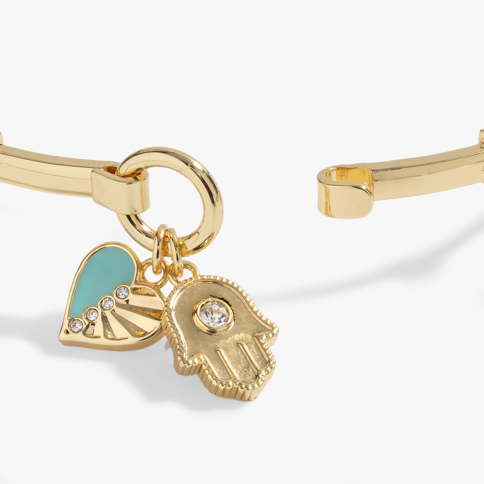 Hamsa and Heart Charm Bracelet for Women - Hand of Fatima Evil Eye Protection Jewelry - Perfect for Gifts, Meditation, and Spiritual Healing
