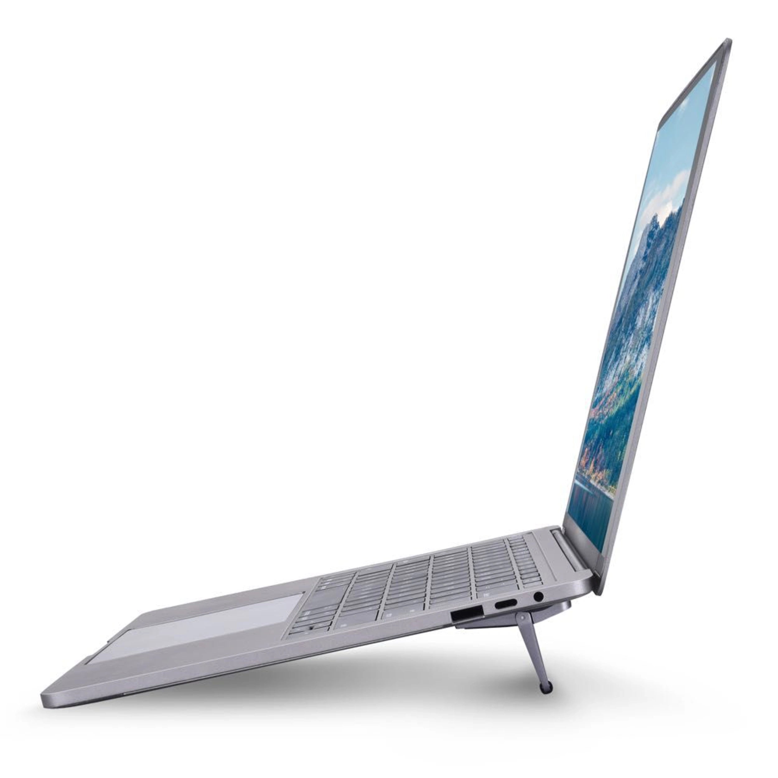 Bonelk Elevate Go Laptop Stand - Adjustable Ergonomic Aluminum Laptop Riser for MacBook, Dell, HP (Space Grey) - Perfect for Home Office, Coffee Shops & Travel