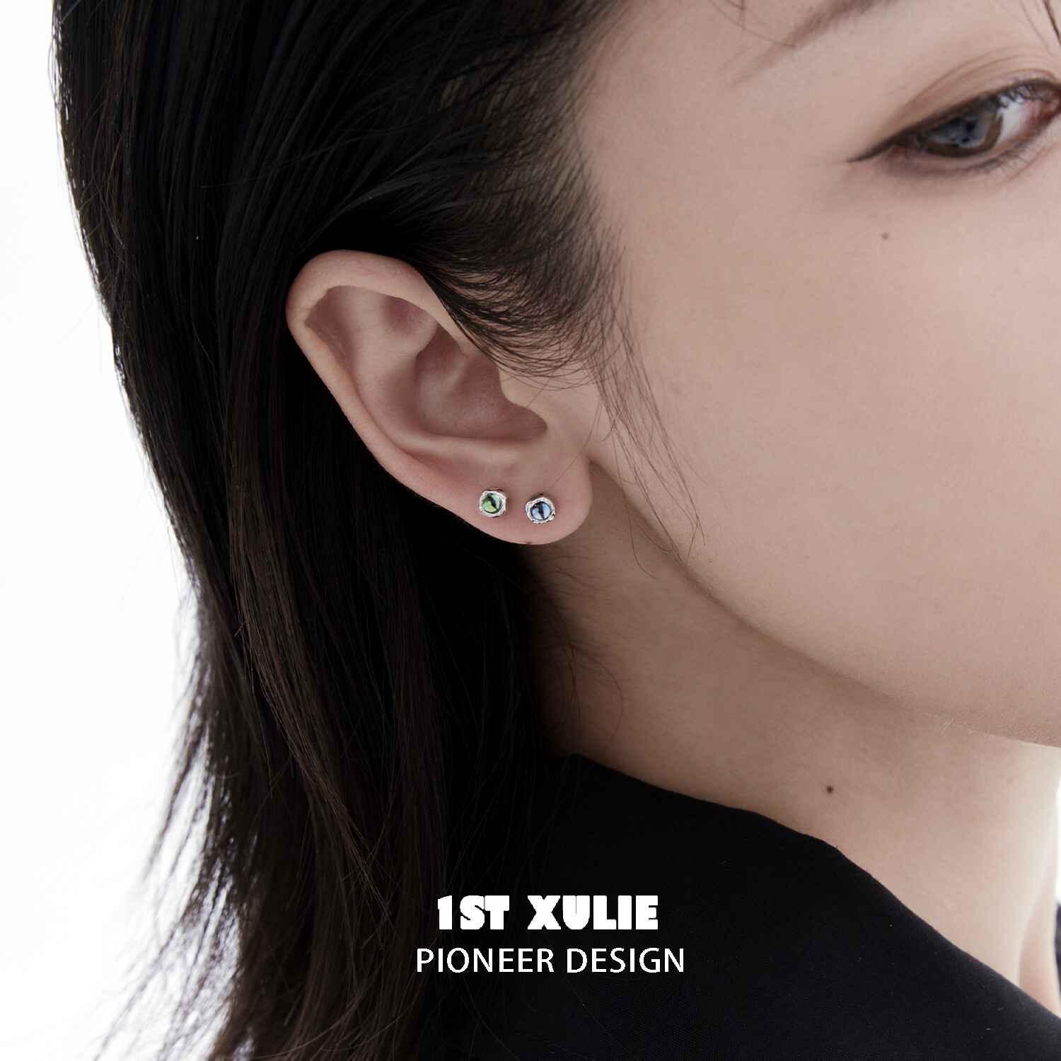Little Demon Colorful S925 Sterling Silver Devil Eyes Stud Earrings for Women - Gothic Punk Jewelry for Halloween, Cosplay & Alternative Fashion