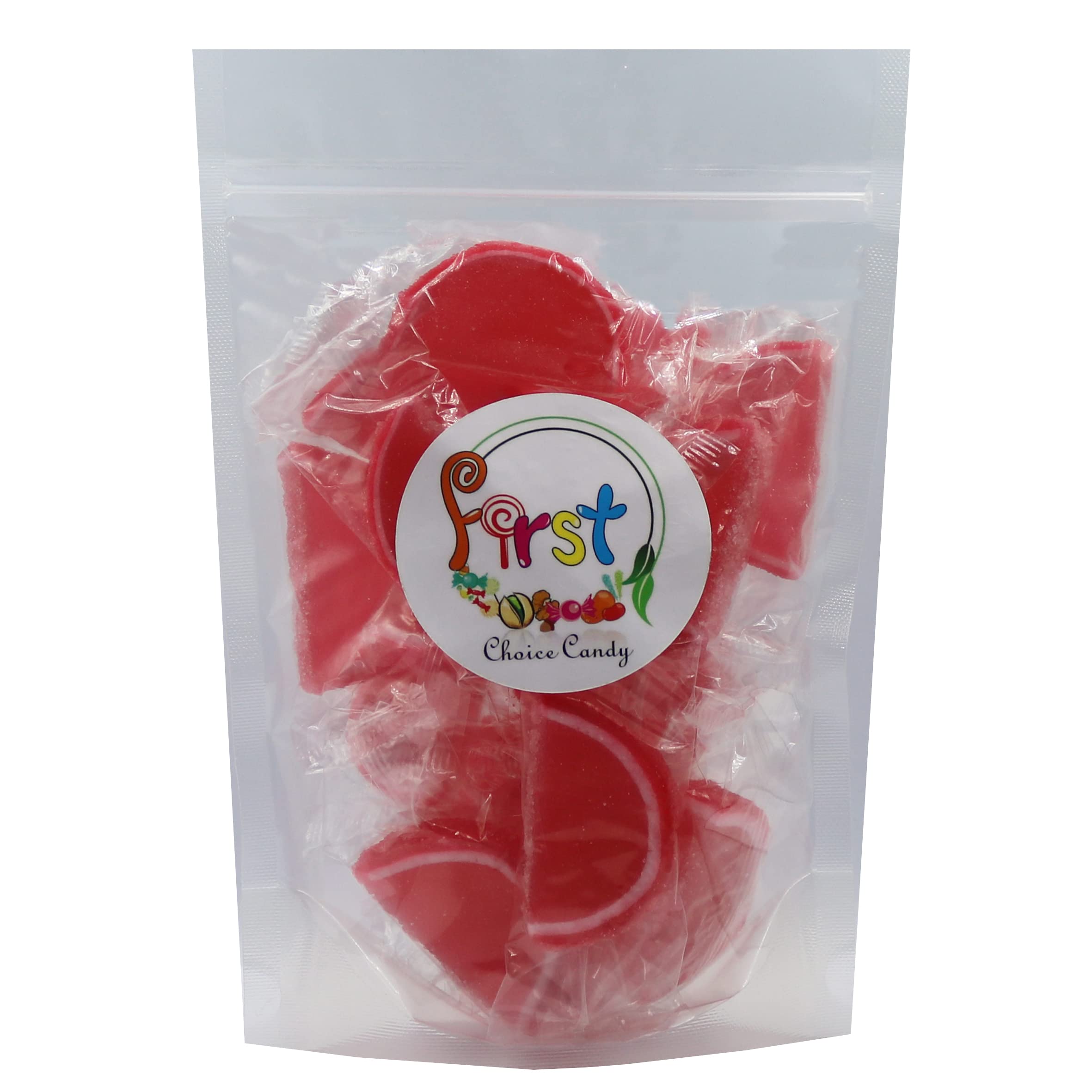 Strawberry Jelly Fruit Slices Gummy Candy - 2 Pound Bulk Pack, Individually Wrapped - Perfect for Halloween Treats, Party Favors & Office Snacks