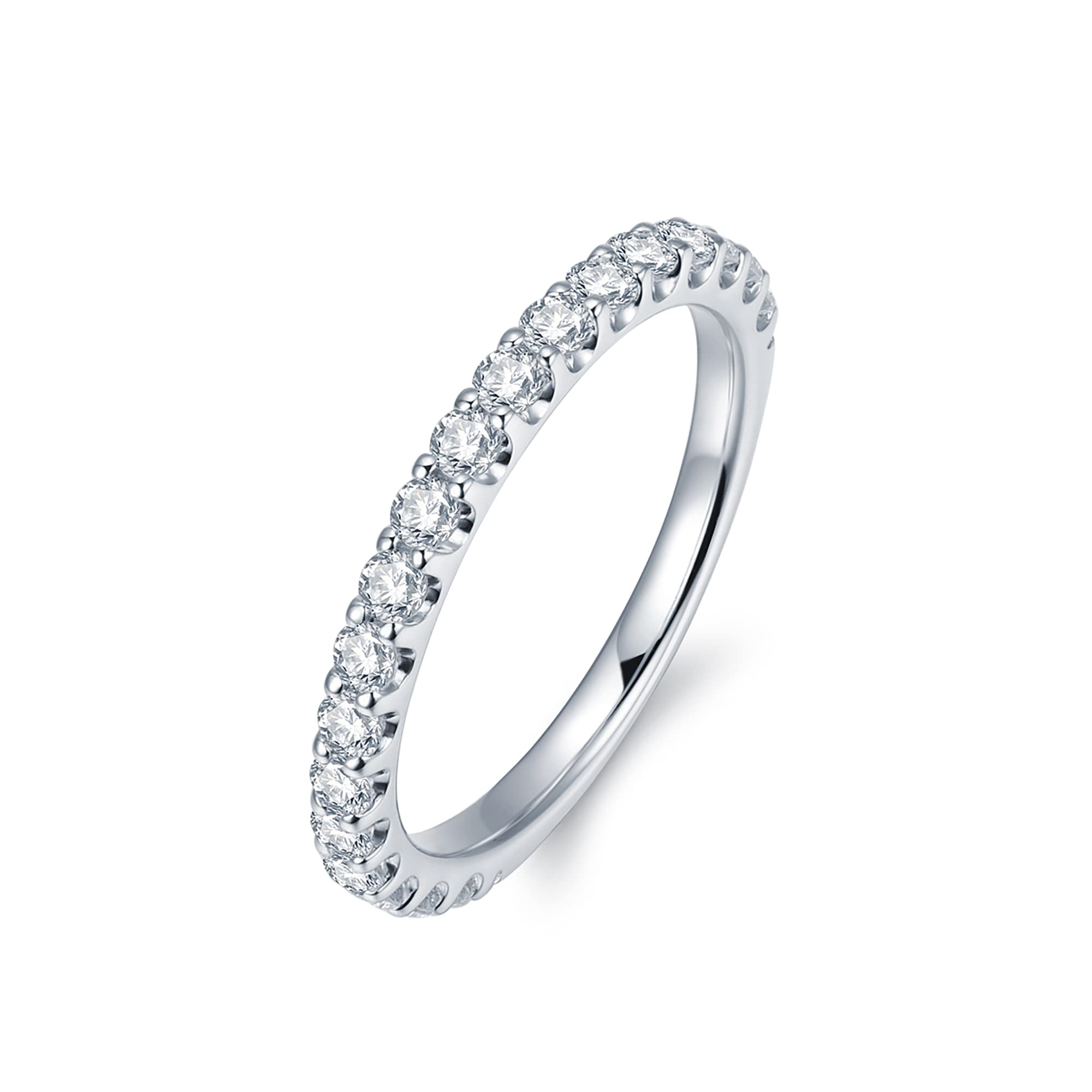 14K Solid Gold Moissanite Eternity Ring for Women - 2.5mm Wedding Band, Engagement Ring, Anniversary Gift | Perfect for Bridal Jewelry, Proposals & Special Occasions