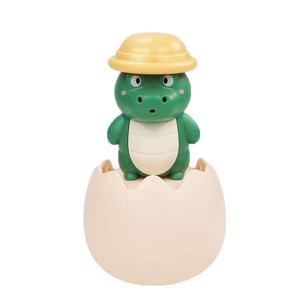 Hatching Egg Bath Toy - Floating Turtle & Crocodile Shower Head Water Spray Toy for Toddlers | Fun Bathtime Splashing & Sensory Play (Crocodile-Yellow Helmet) - Perfect for Baby Bath Time, Pool Parties & Early Learning Water Activities