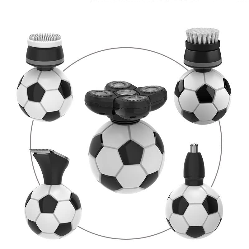 5-in-1 Electric Head Shaver for Bald Men - Cordless Rotary Shaver & Hair Clipper Kit for Smooth Head Shaving | Perfect for Travel, Gym & Daily Grooming