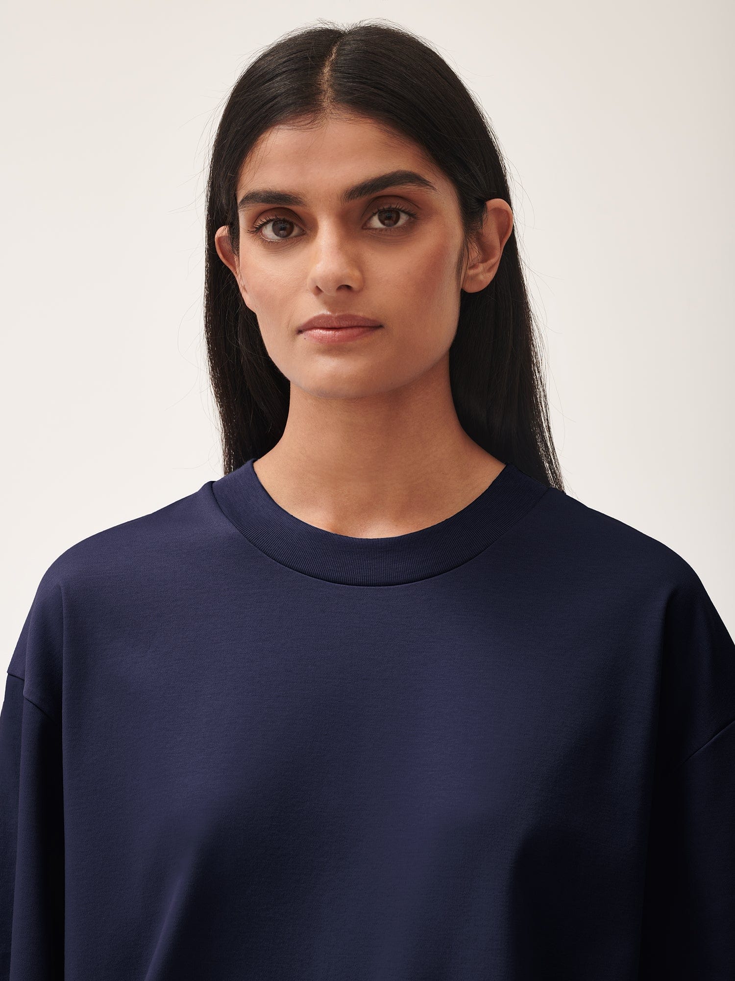 Women's DNA Print Oversized T-Shirt - Soft Cotton Navy Blue Tee for Casual Wear & Street Style Outfits