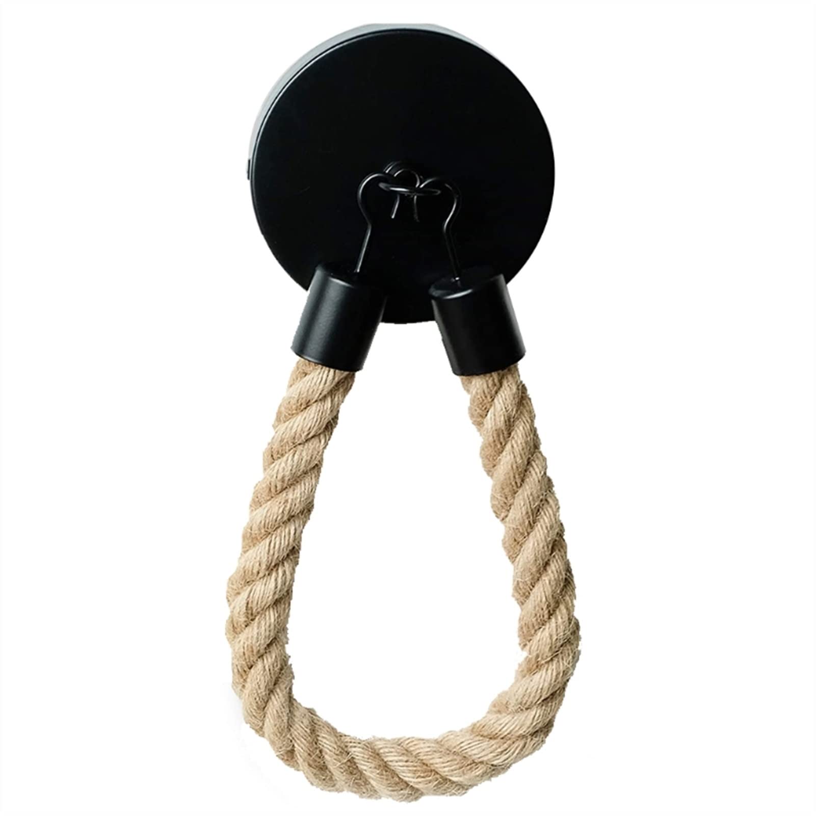 Vintage Jute Rope Toilet Paper Holder - Wall Mounted Retro Kitchen & Bathroom Roll Holder Rack - Rustic Home Decor for Farmhouse, RV, and Apartment (Color: A)
