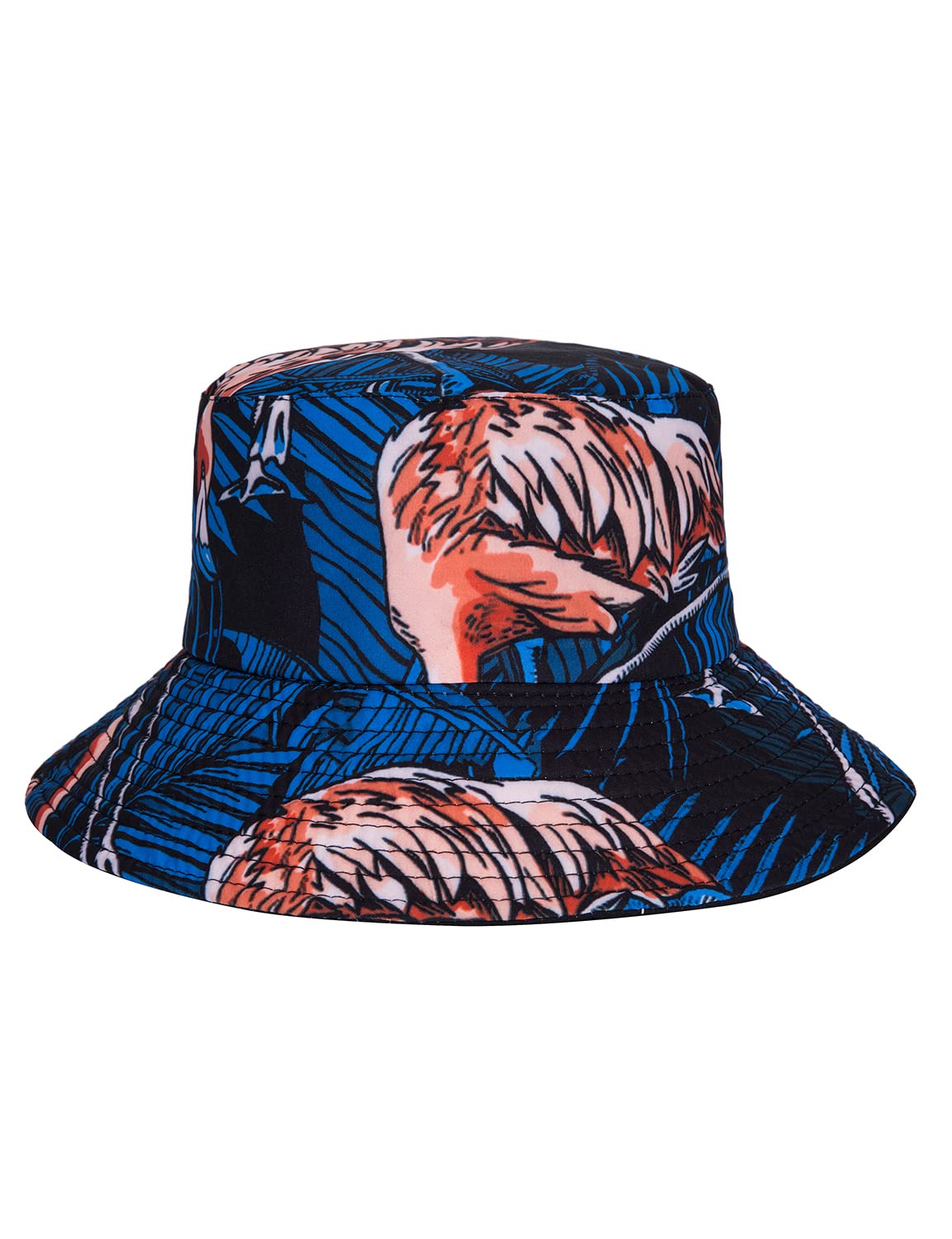 TUNEVUSE Men's Hawaiian Shirts and Shorts Set - 2 Piece Tropical Beach Outfit with Floral Print & Bucket Hat | Summer Vacation, Pool Party, Luau, Cruise Wear
