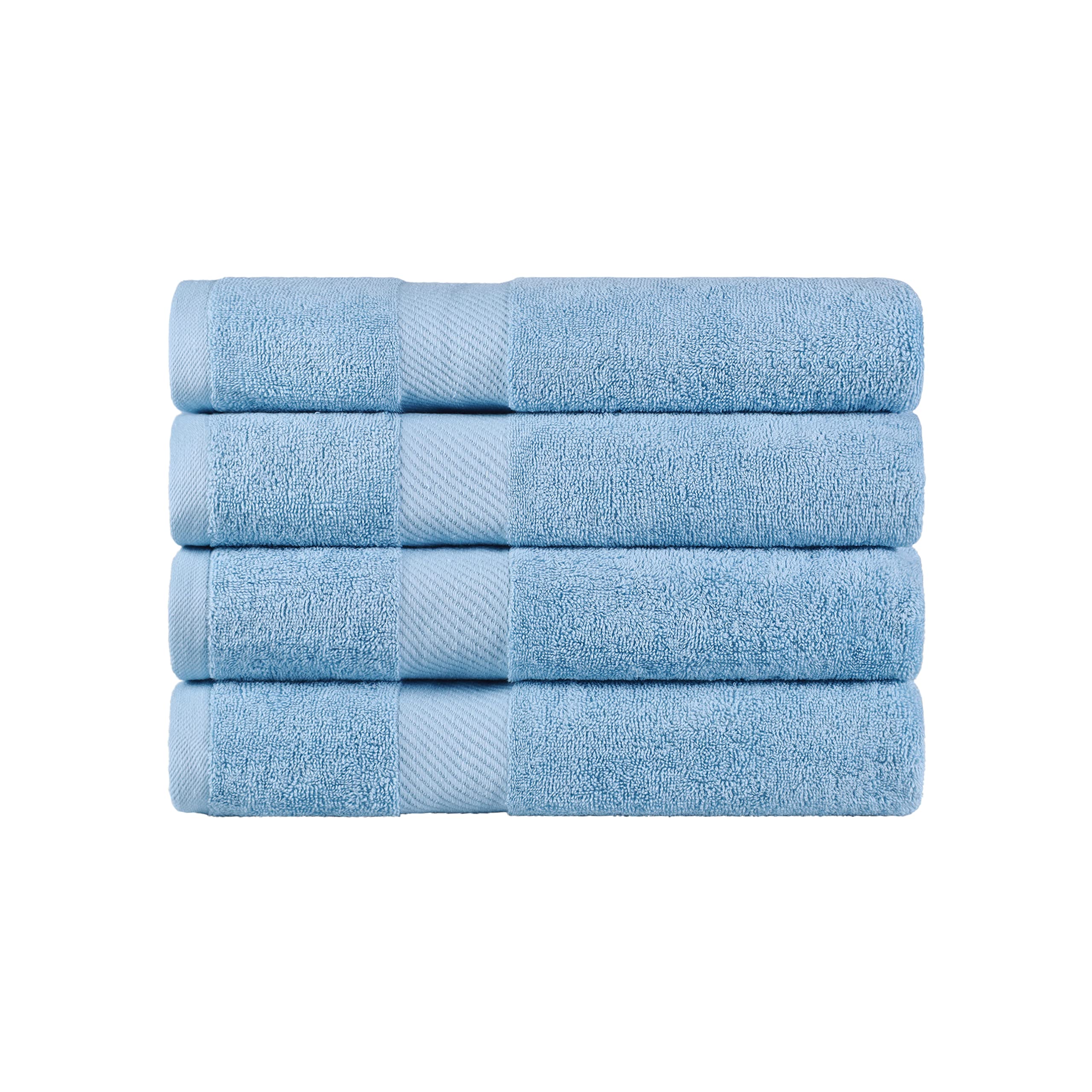 **Blue Nile Mills Premium 4-Piece Bath Towel Set - 500 GSM Egyptian Cotton, Super Absorbent, Eco-Friendly & Soft - Perfect for Spa, Bathroom & Luxury Home Use**