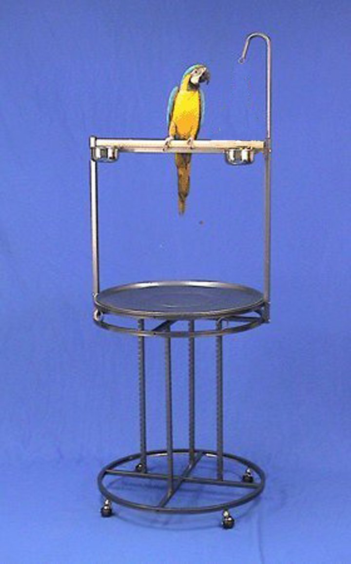 Mcage Large Parrot Playstand with Lookout Perch - 30