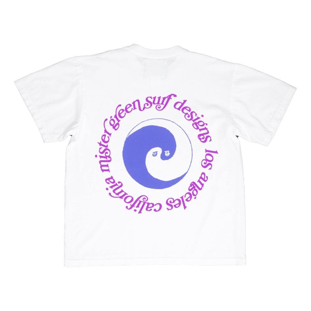 Mister Green Dualism Surf V2 Tee - White | Men's Graphic T-Shirt for Surfing & Casual Wear | Perfect for Beach, Street Style & Everyday Comfort