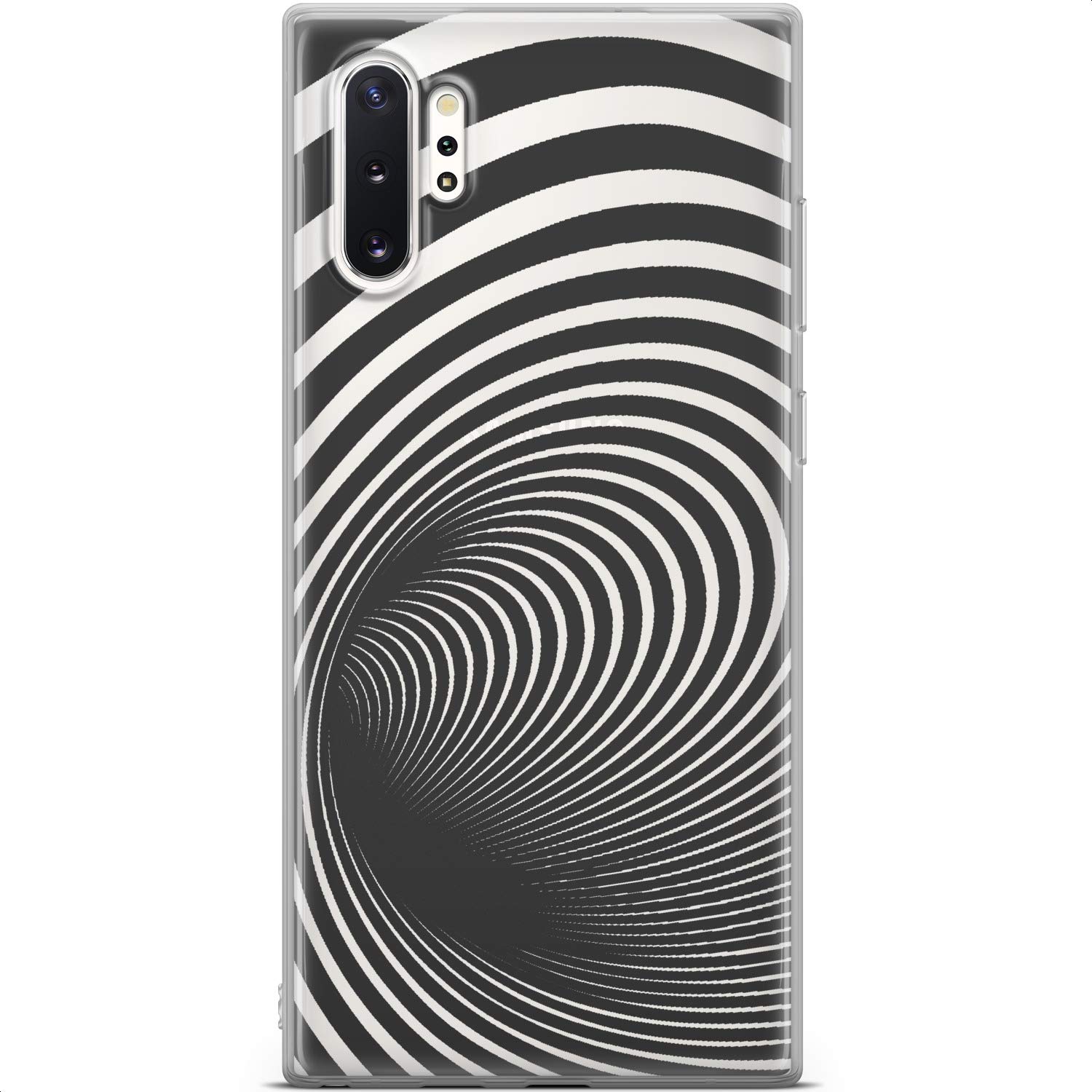 Samsung Galaxy S24 S23 Ultra S22 5G Plus S21 FE S20 S10 Phone Case - Lightweight Silicone Protective Cover with Trippy Spiral Abstract Optical Illusion Design | Perfect for Everyday Use, Travel & Style Protection