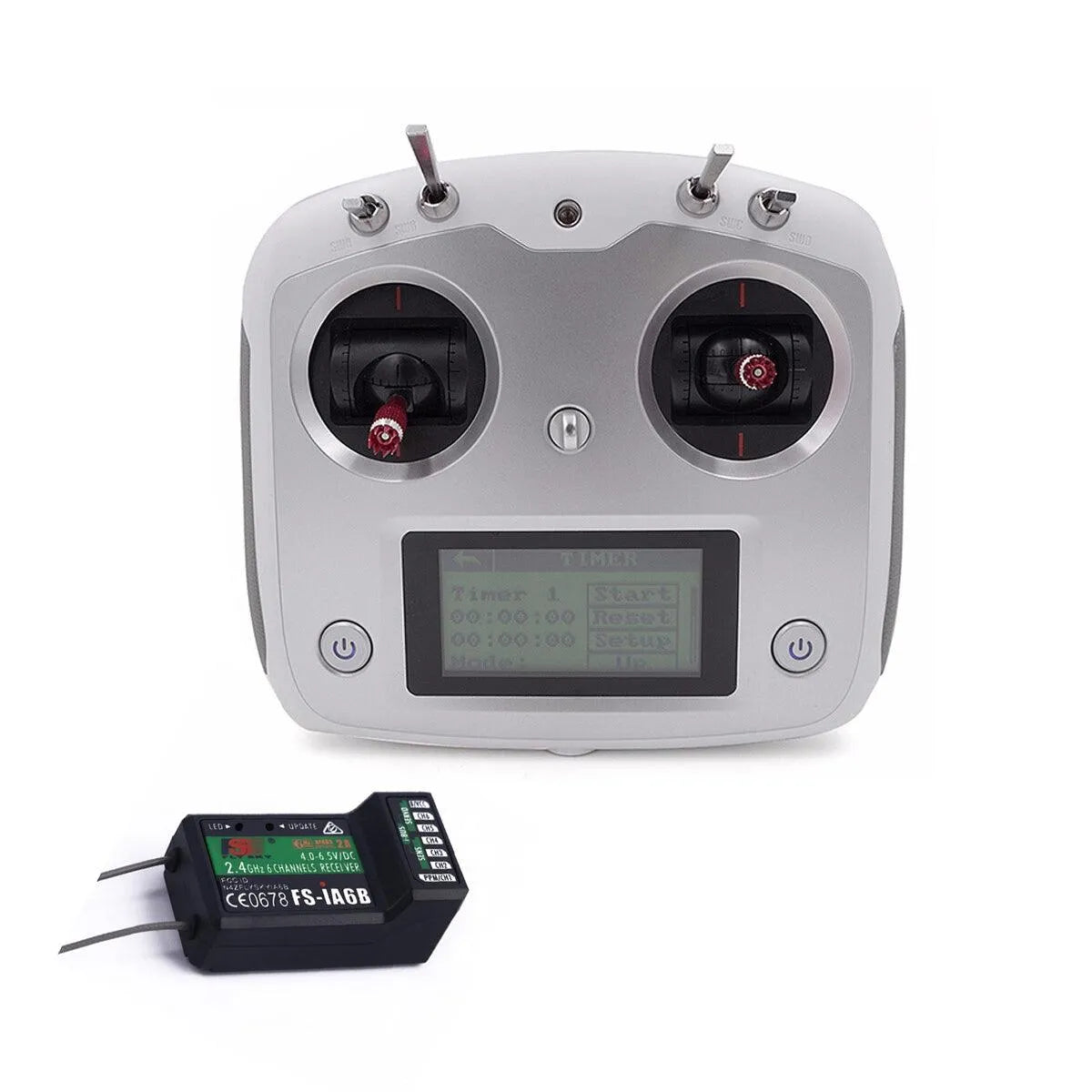 Flysky FS I6S 2.4GHz 10CH RC Transmitter with IA6B Receiver | Wireless Remote Control for RC Cars, Drones, Boats | Perfect for Hobbyists and Professionals